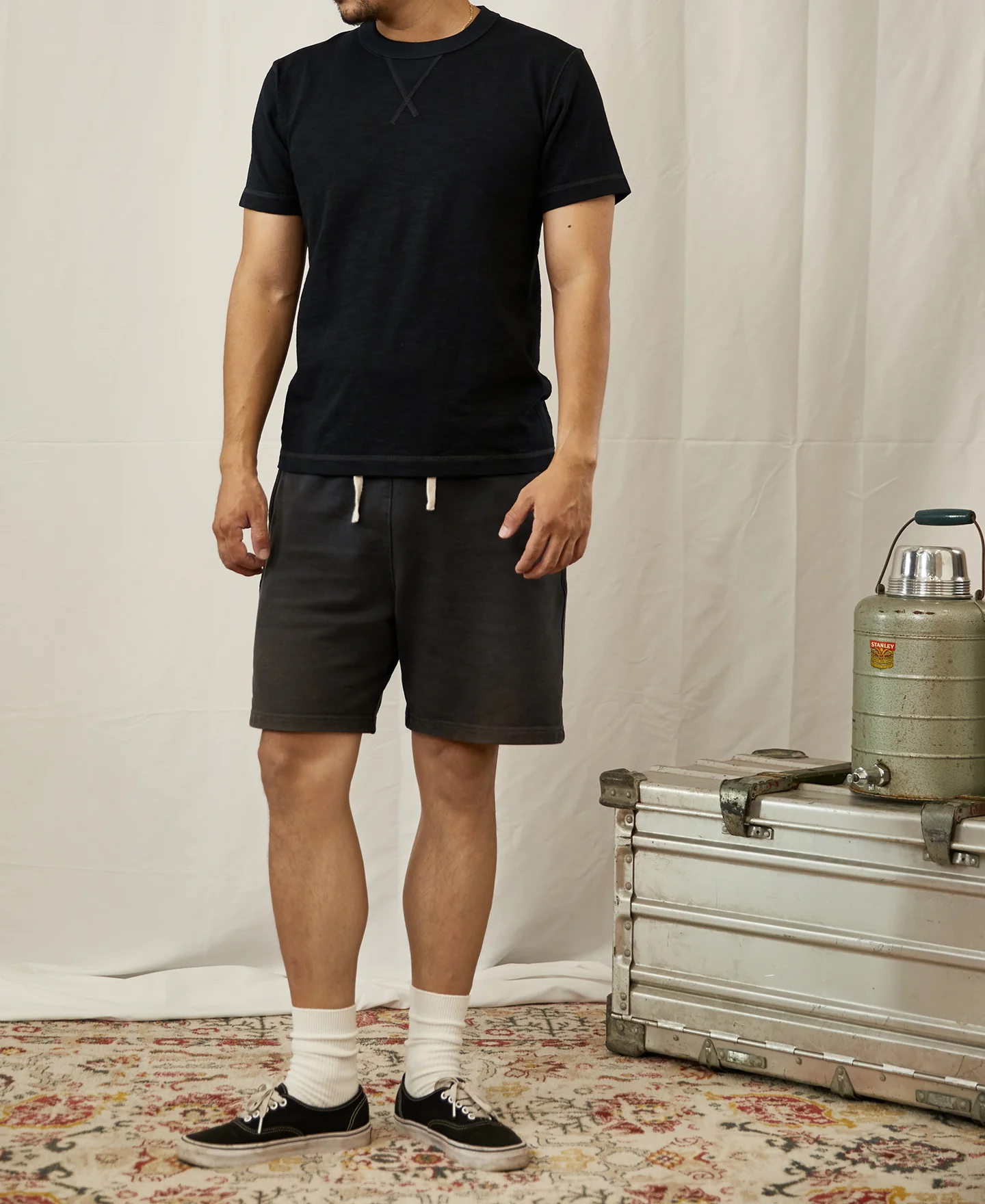 10.5 oz Cotton Tubular Gusset T-Shirt - Black - Image 4
