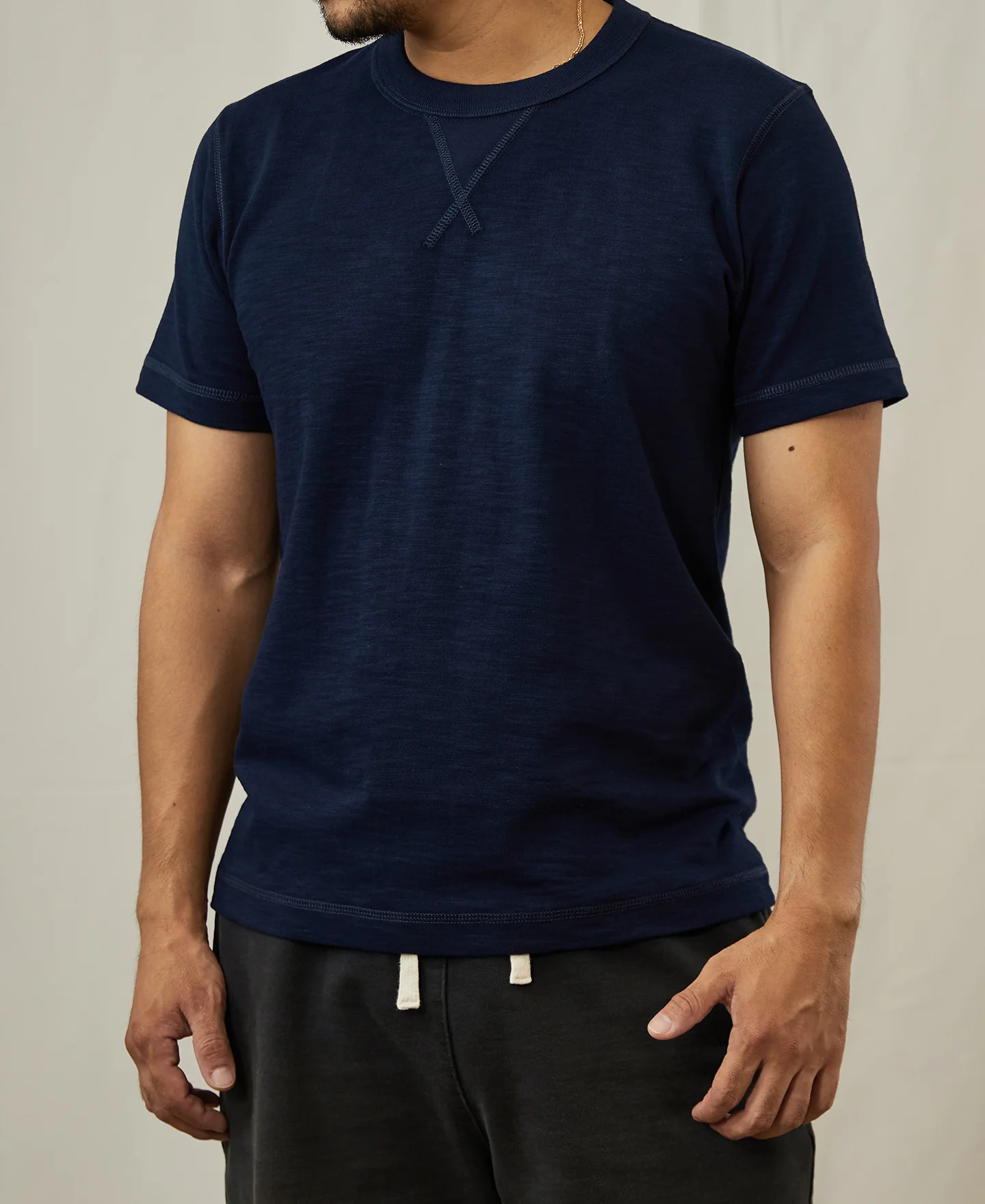 10.5 oz Cotton Tubular Gusset T-Shirt - Indigo - Image 3