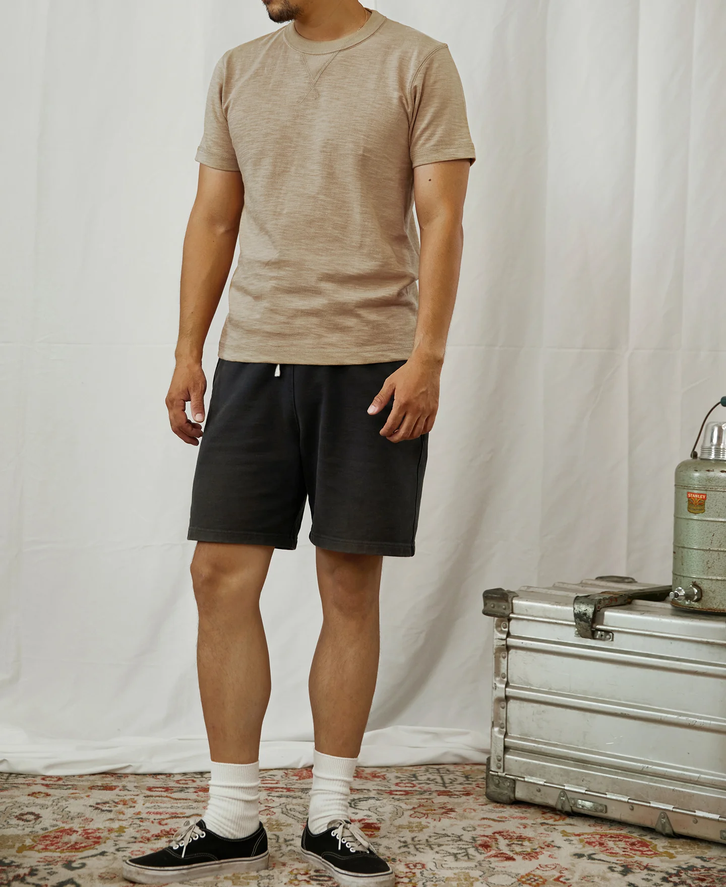 10.5 oz Cotton Tubular Gusset T-Shirt - Sand - Image 3