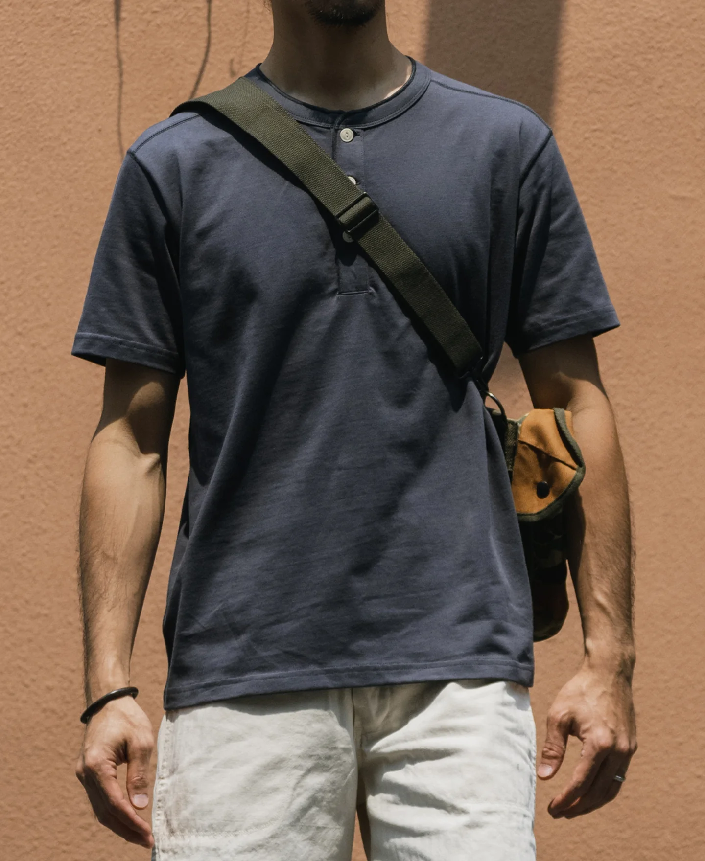 10.6 oz Cotton Short Sleeve Henley T-Shirt - Dark Gray - Image 3