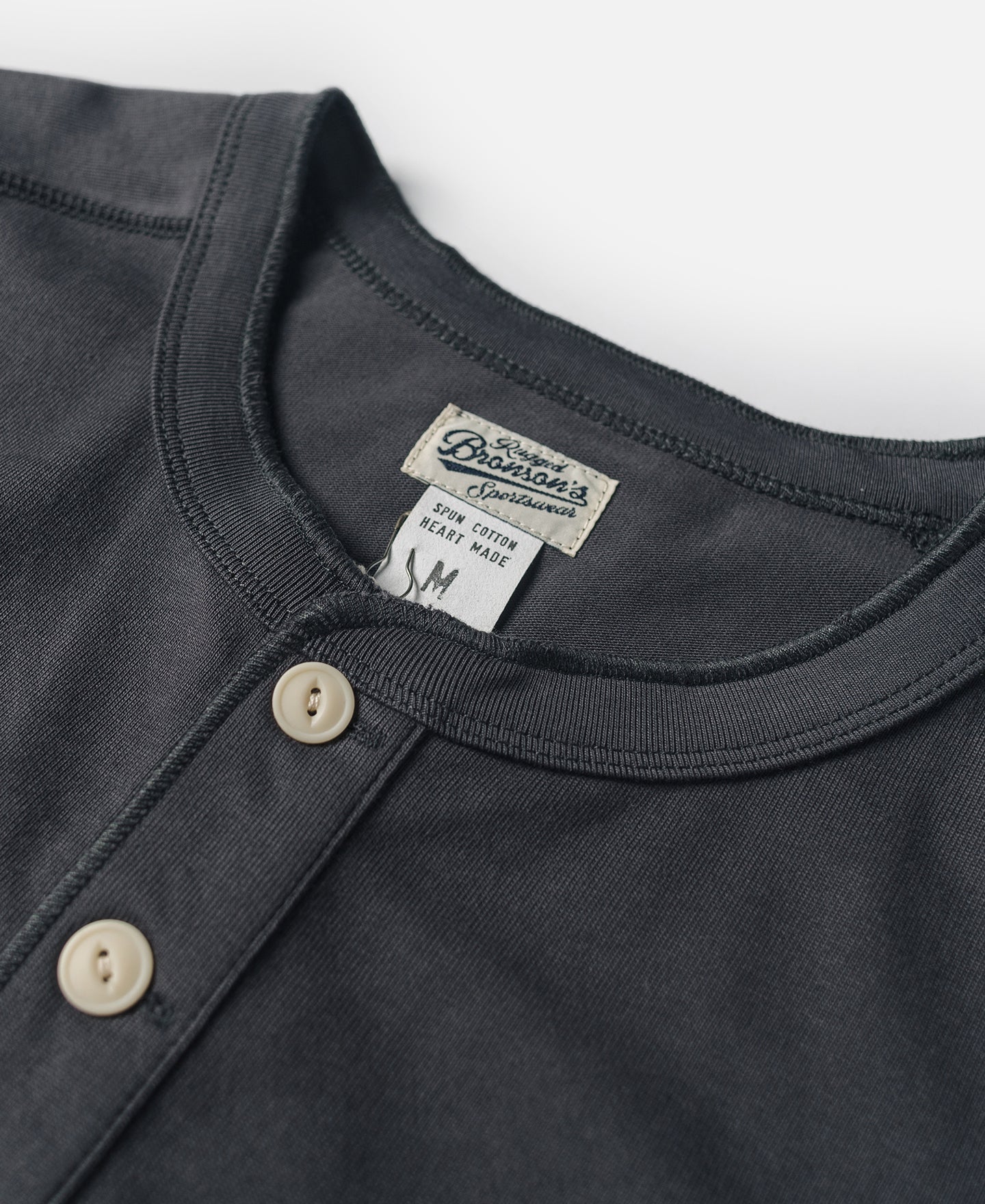 10.6 oz Cotton Short Sleeve Henley T-Shirt - Dark Gray - Image 6