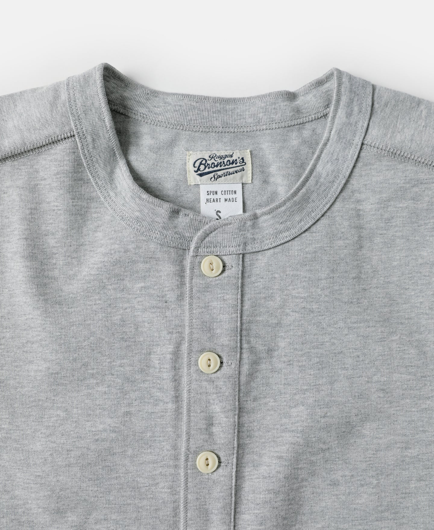 10.6 oz Cotton Short Sleeve Henley T-Shirt - Gray - Image 7