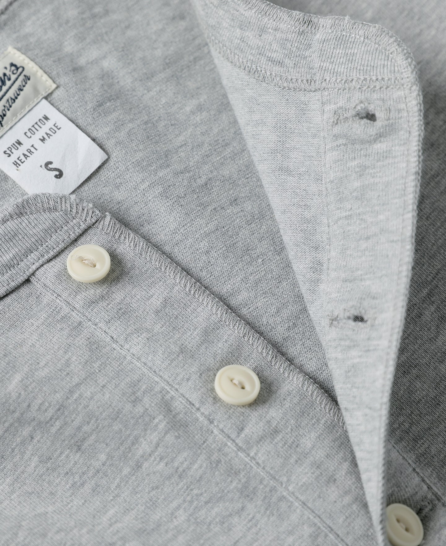 10.6 oz Cotton Short Sleeve Henley T-Shirt - Gray - Image 8