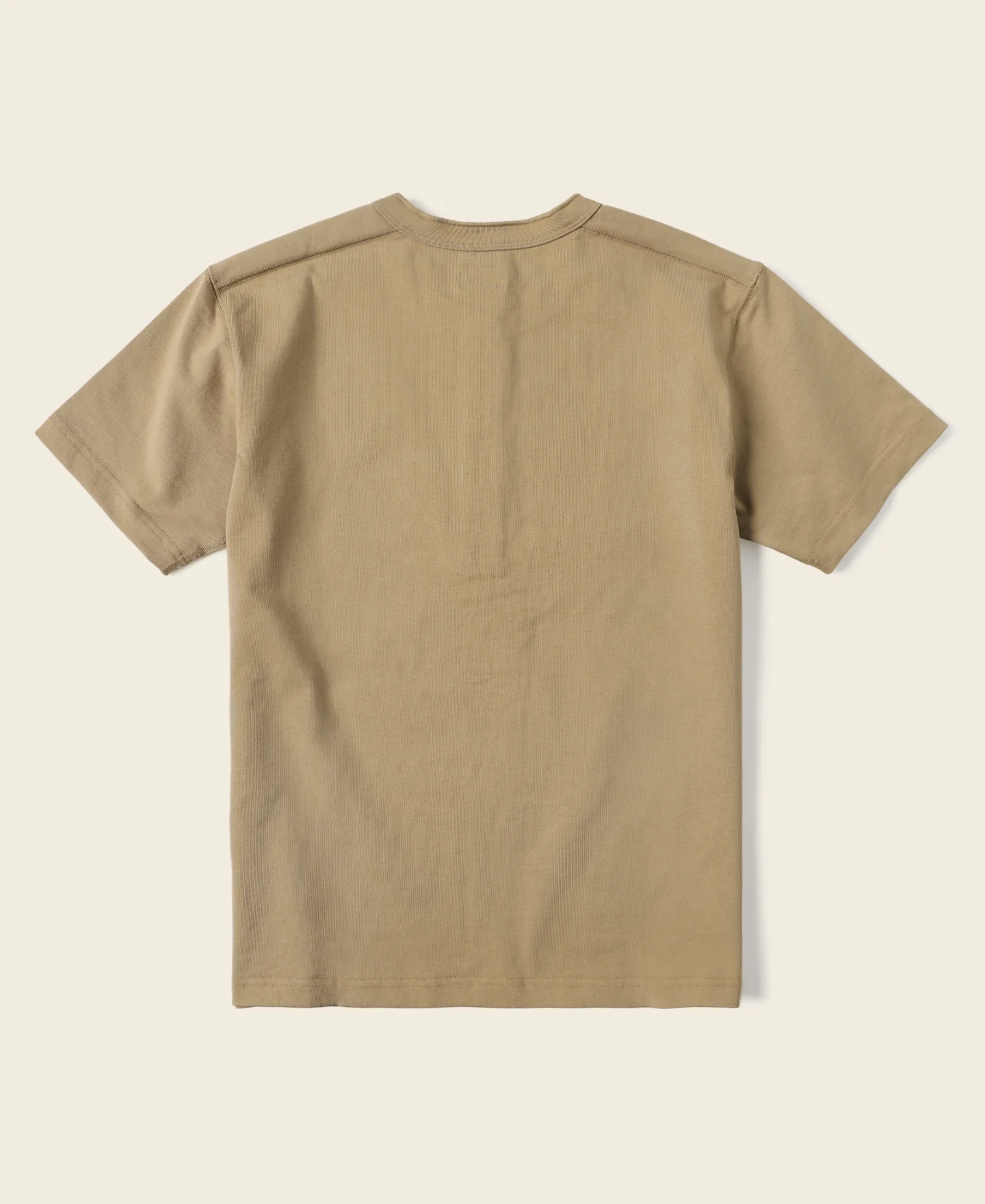10.6 oz Cotton Short Sleeve Henley T-Shirt - Khaki - Image 2