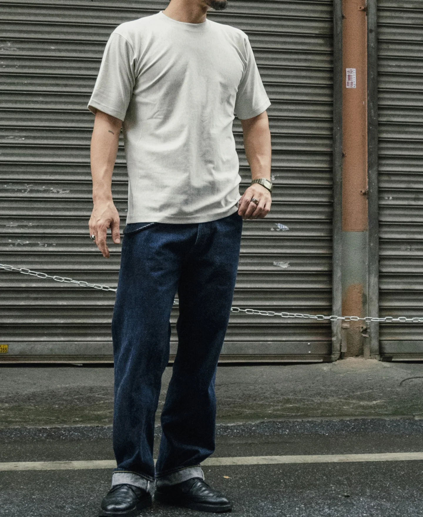 10.6 oz Reverse Weave T-Shirt - Gray - Image 5