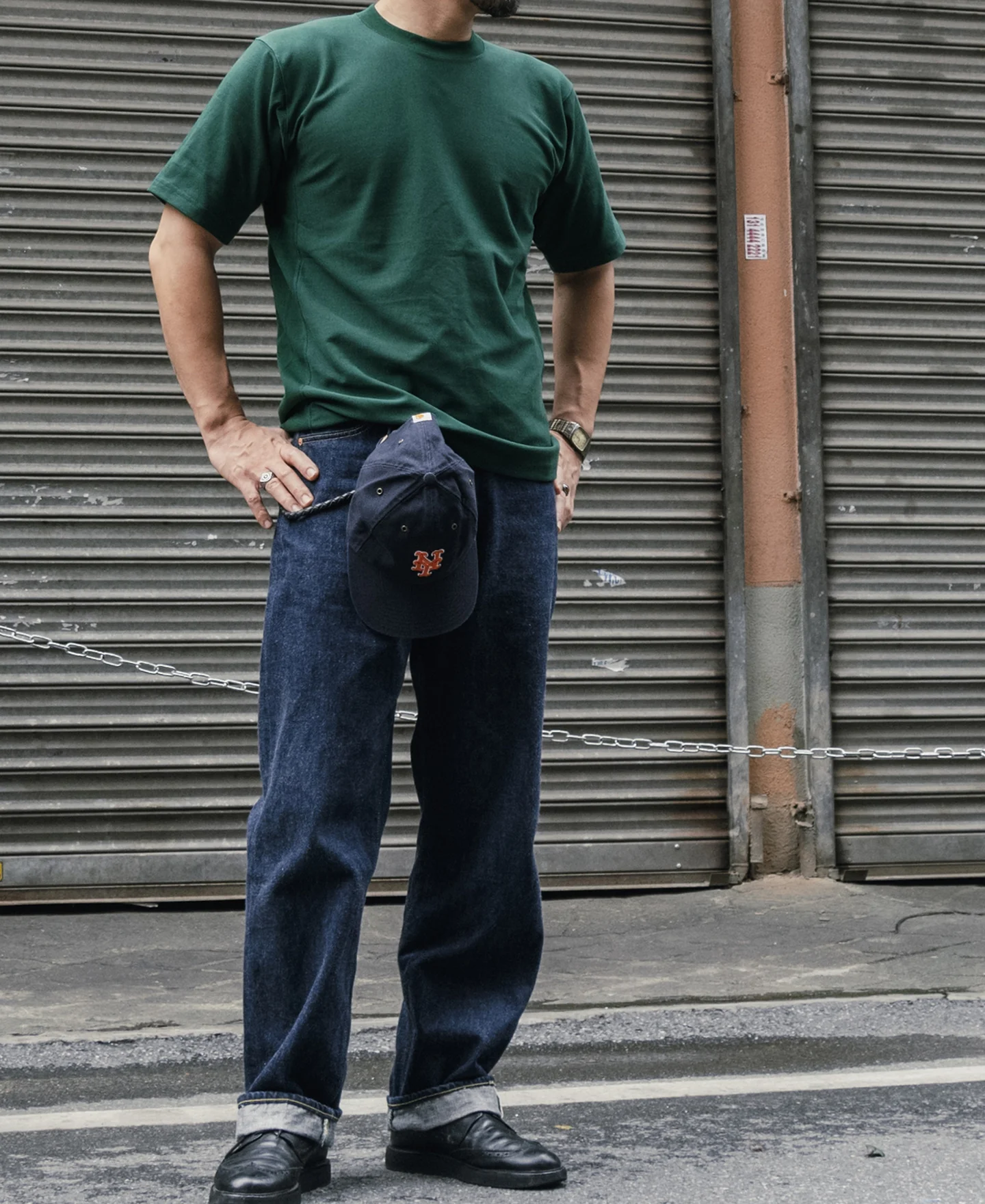 10.6 oz Reverse Weave T-Shirt - Green - Image 6