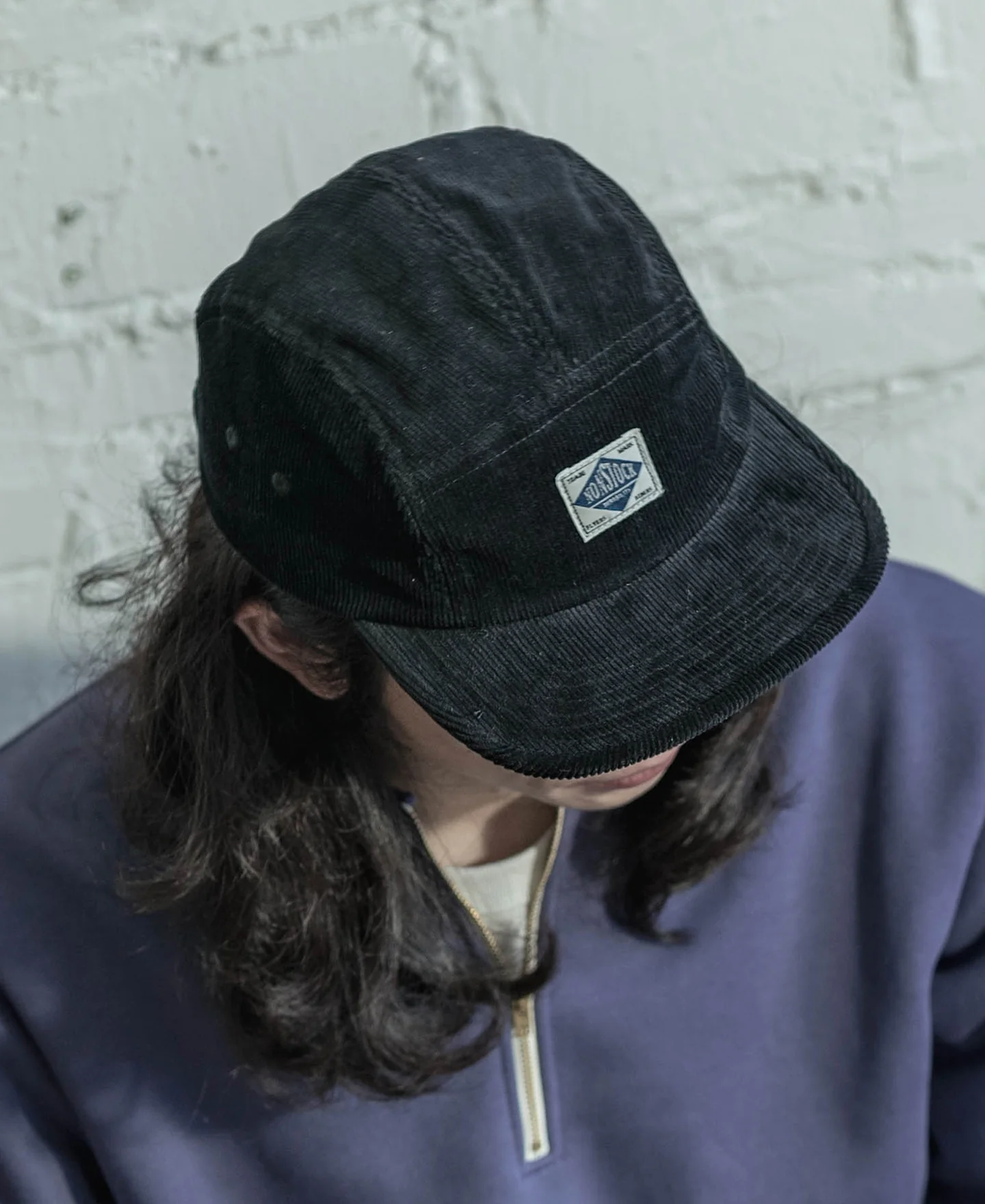 12.5 oz Corduroy 5 Panel Cap - Black - Image 5