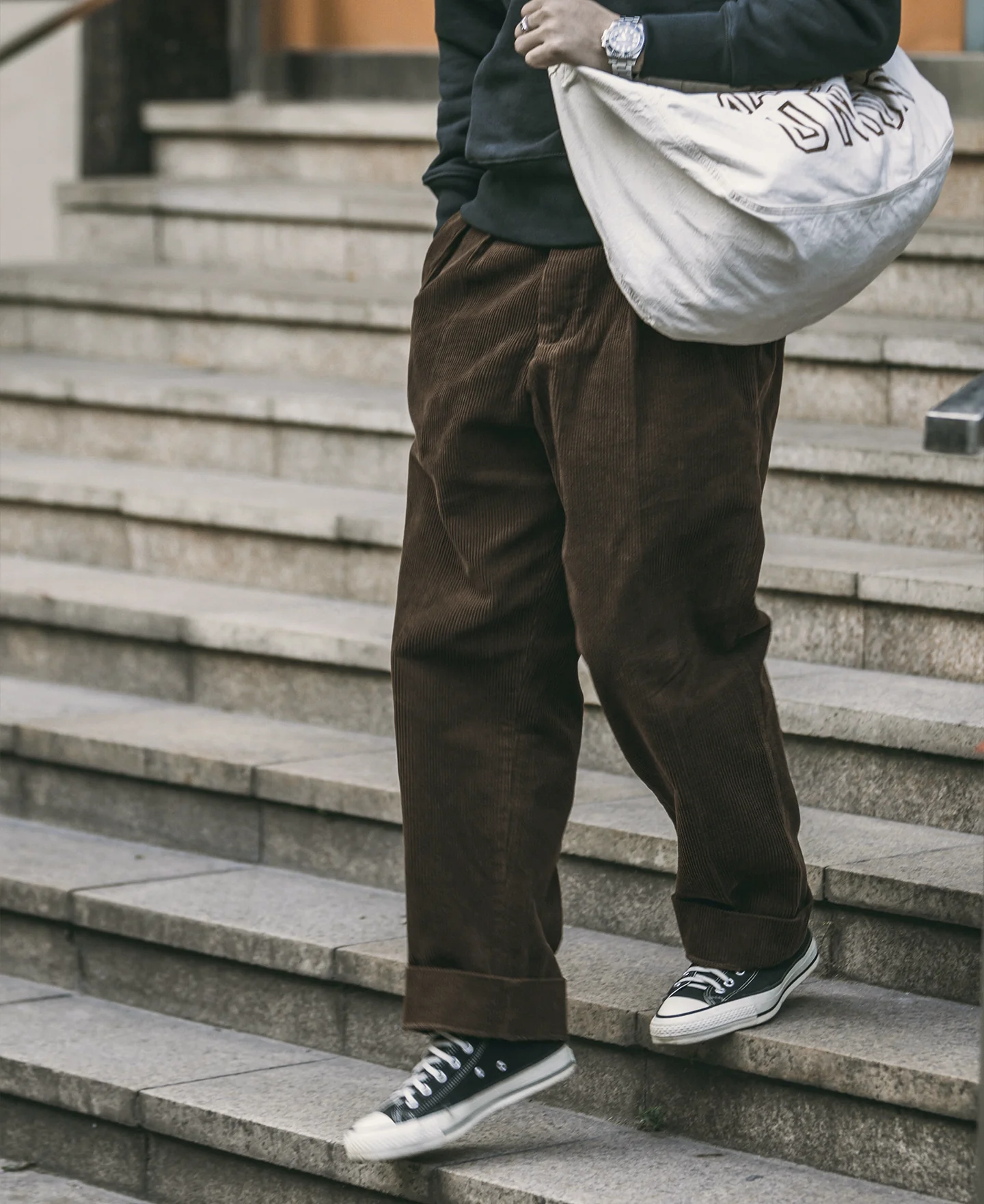 12.5 oz 8 Wale Corduroy Trousers - Brown - Image 7