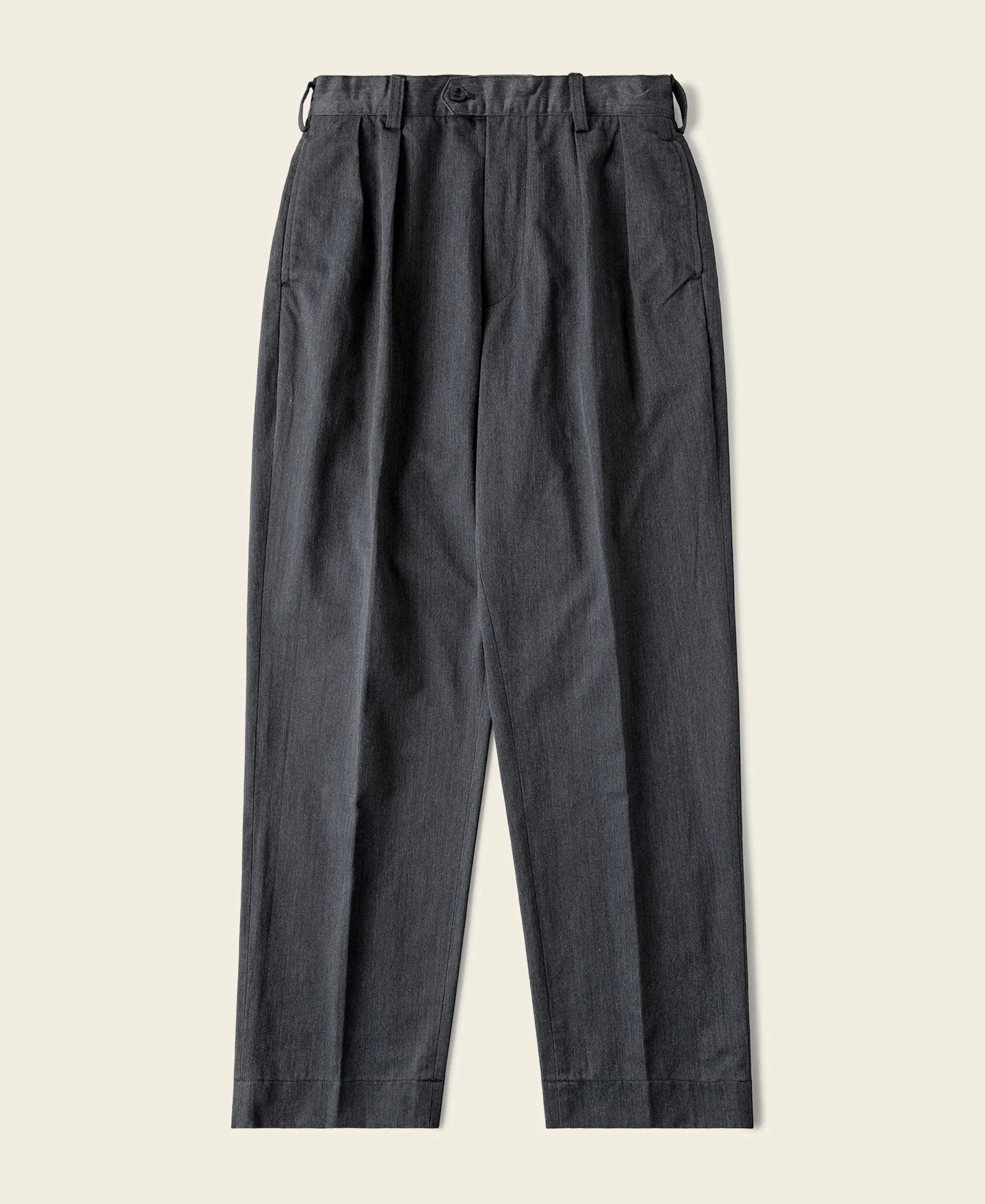 1930s IVY Style Double Pleated Chino Trousers