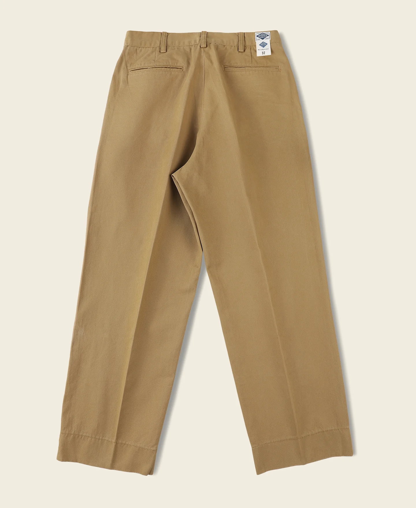 1930s IVY Style Double Pleated Chino Trousers - Yellow - Image 2