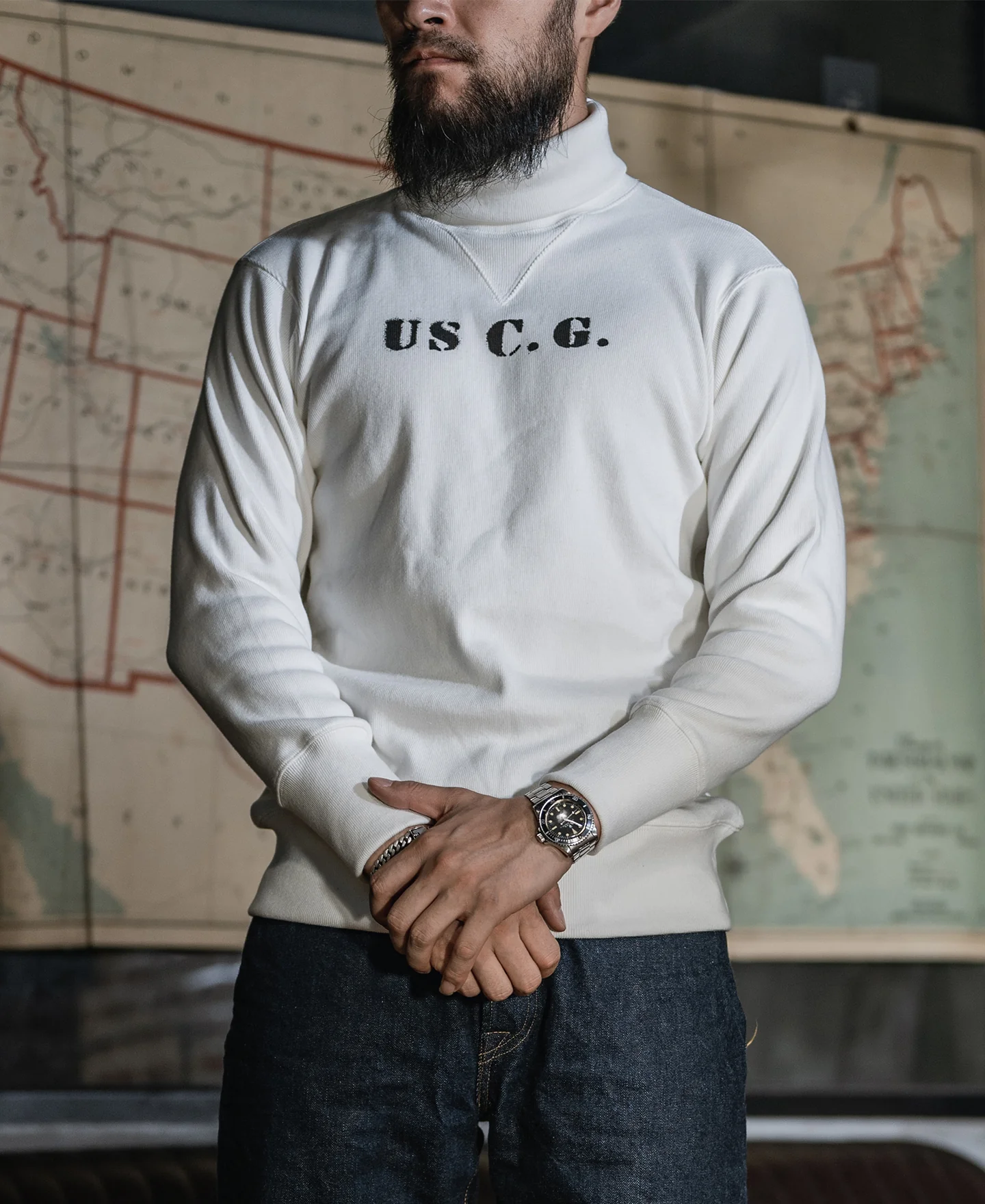 1930s USCG Turtleneck Thermal - White - Image 3