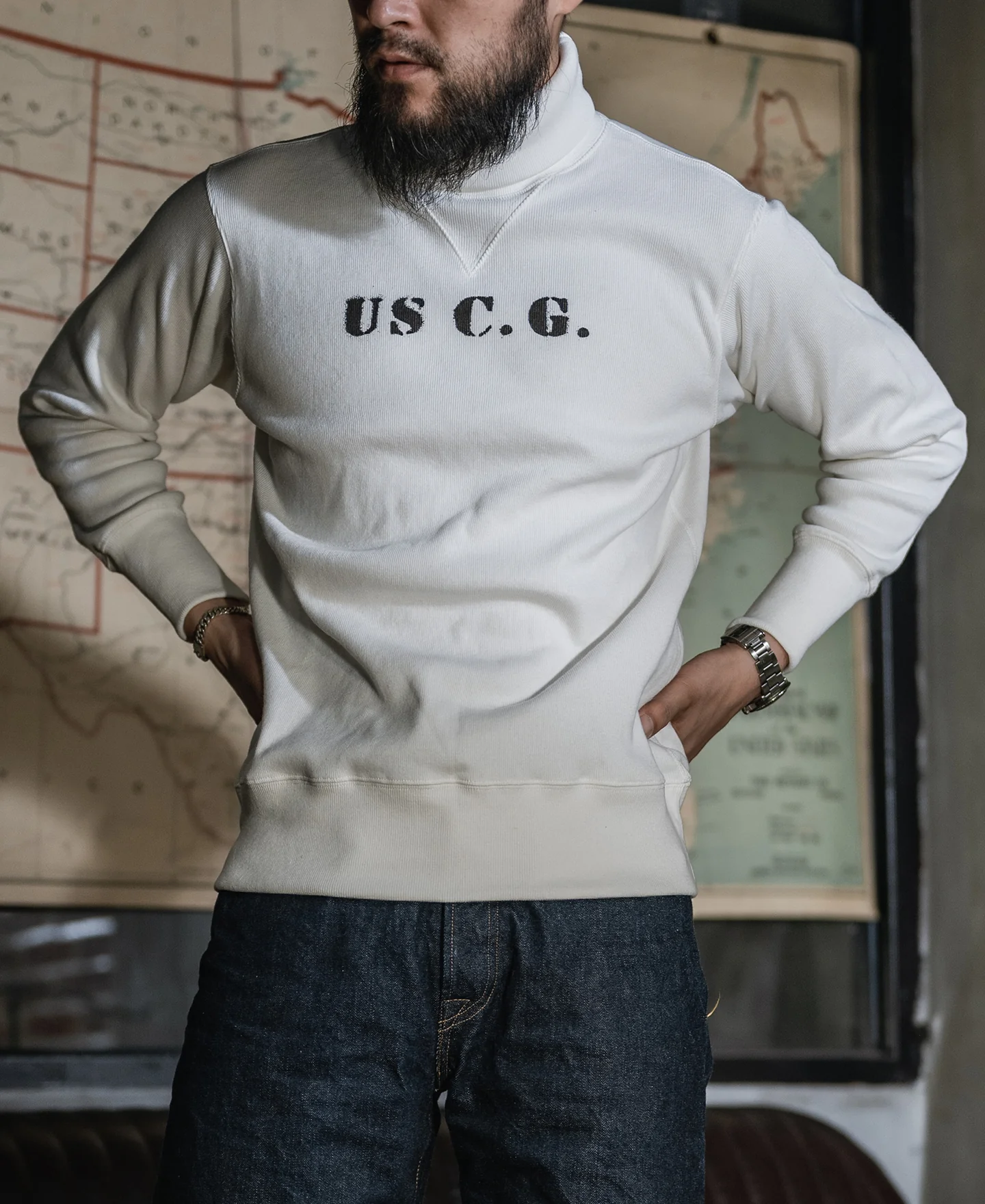 1930s USCG Turtleneck Thermal - White - Image 4