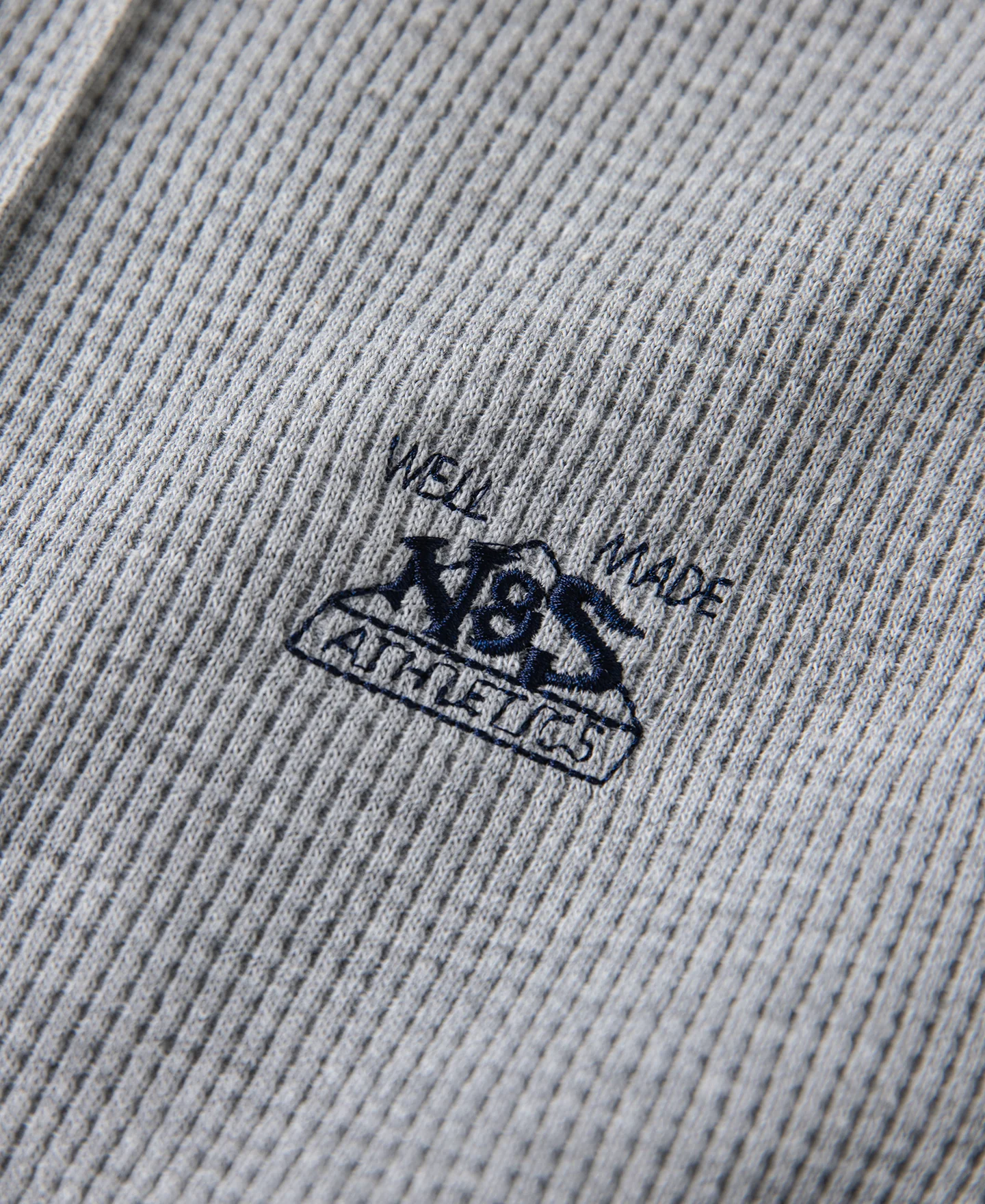 1970s Heavyweight Waffle Knit Jogger Pants - Gray - Image 10
