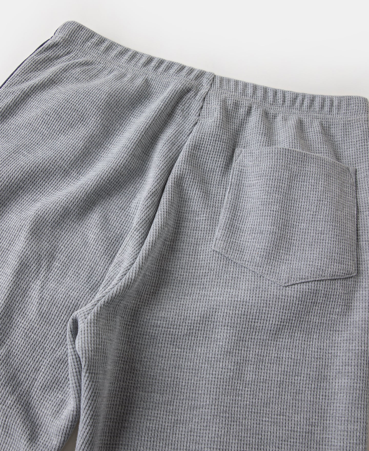 1970s Heavyweight Waffle Knit Jogger Pants - Gray - Image 11