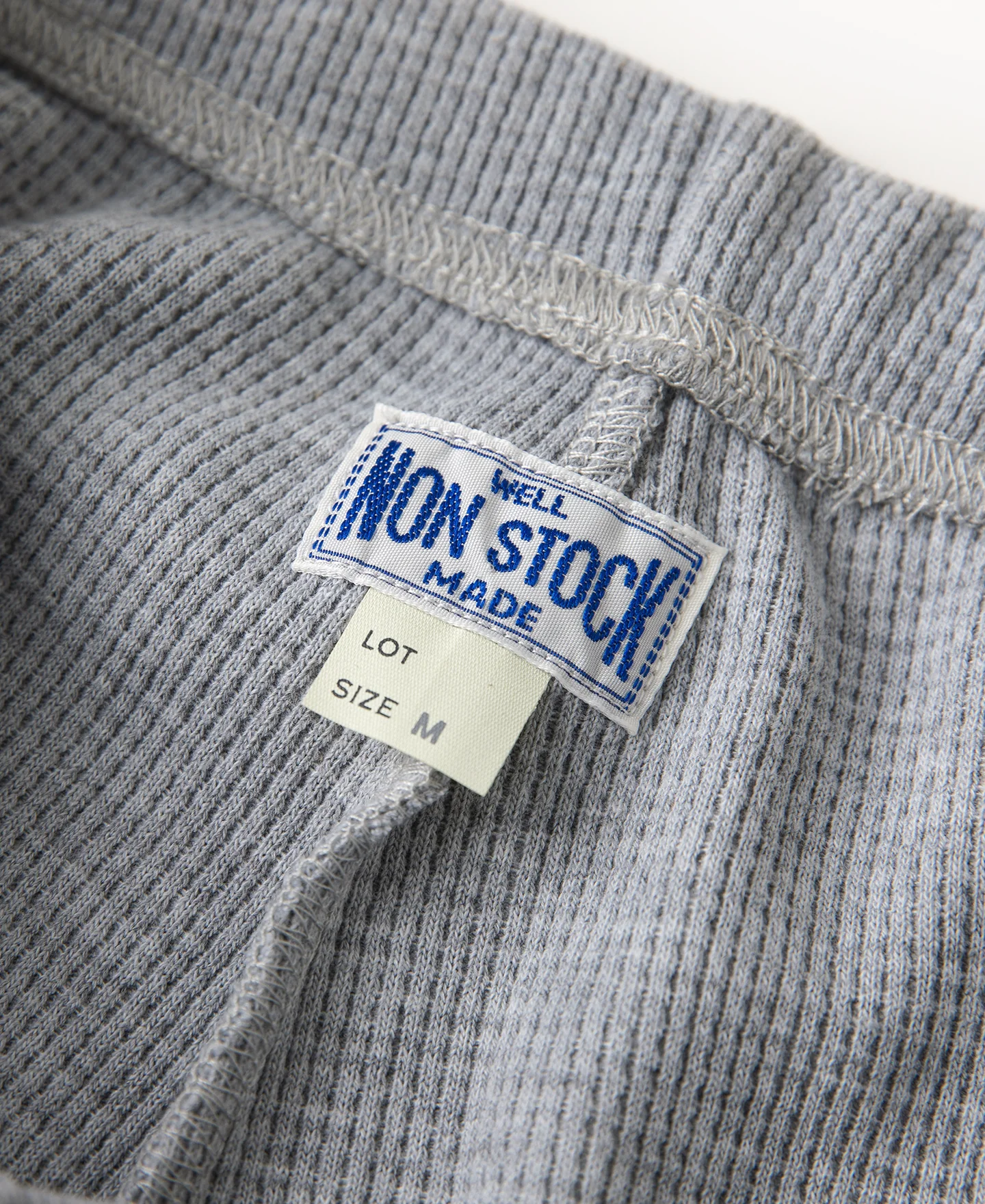 1970s Heavyweight Waffle Knit Jogger Pants - Gray - Image 8