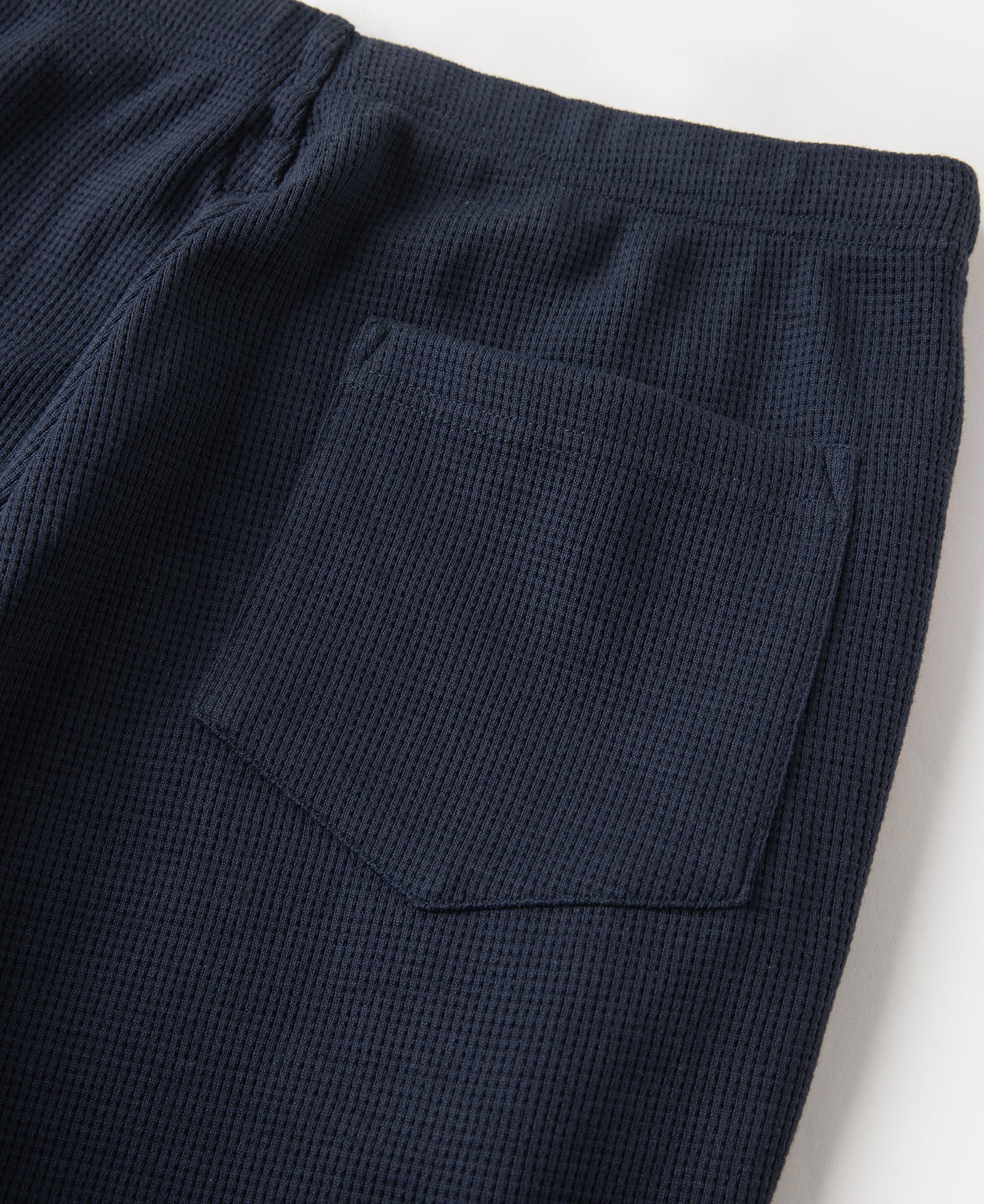 1970s Heavyweight Waffle Knit Jogger Pants - Navy - Image 11