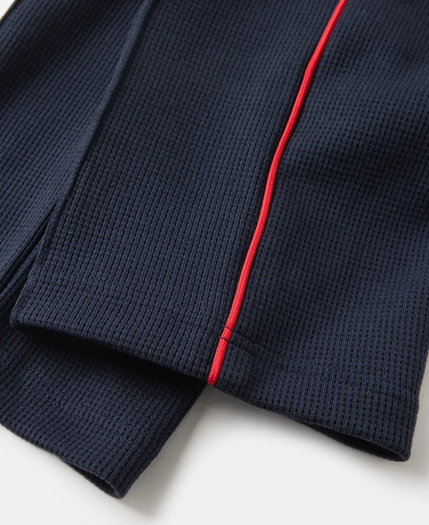 1970s Heavyweight Waffle Knit Jogger Pants - Navy - Image 12