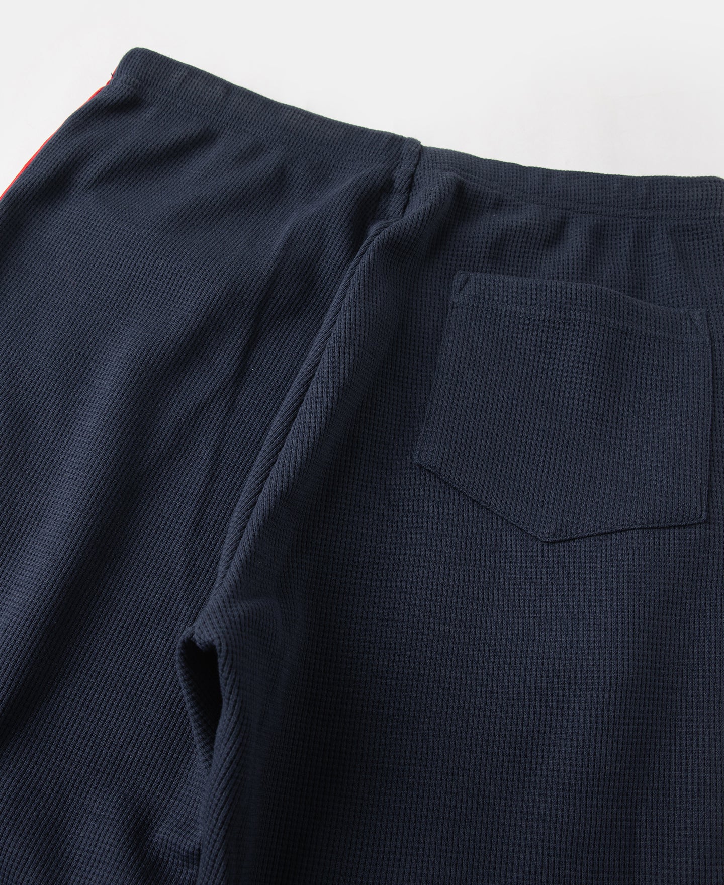 1970s Heavyweight Waffle Knit Jogger Pants - Navy - Image 9