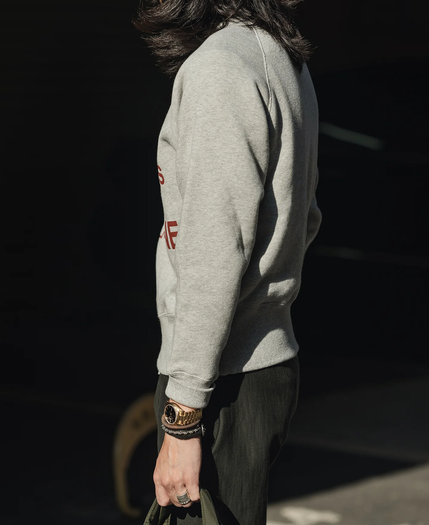 1980s Marine Bulldog Raglan Sweatshirt - Gray - Image 4