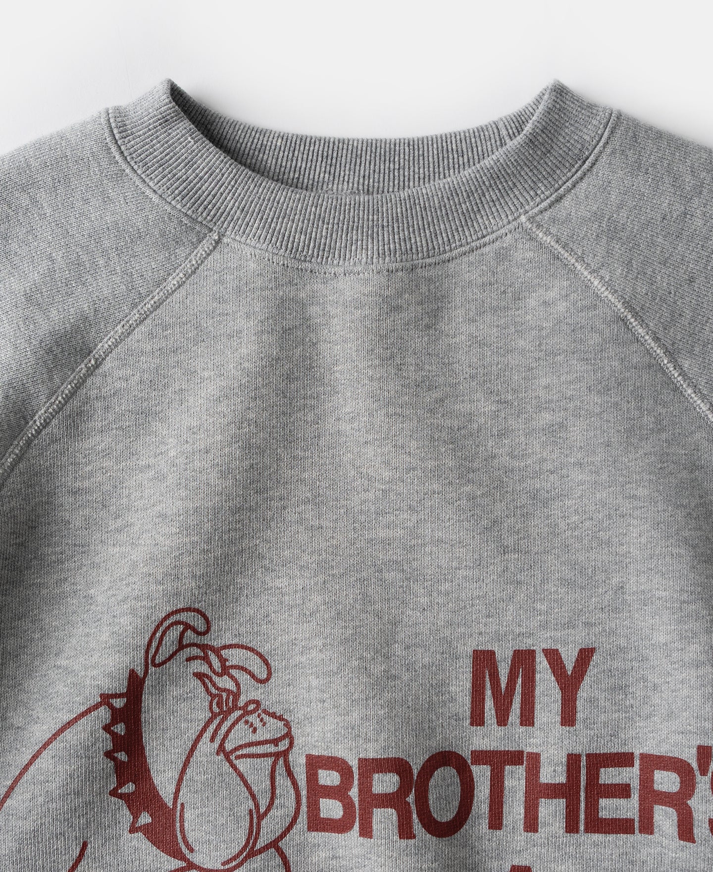 1980s Marine Bulldog Raglan Sweatshirt - Gray - Image 8