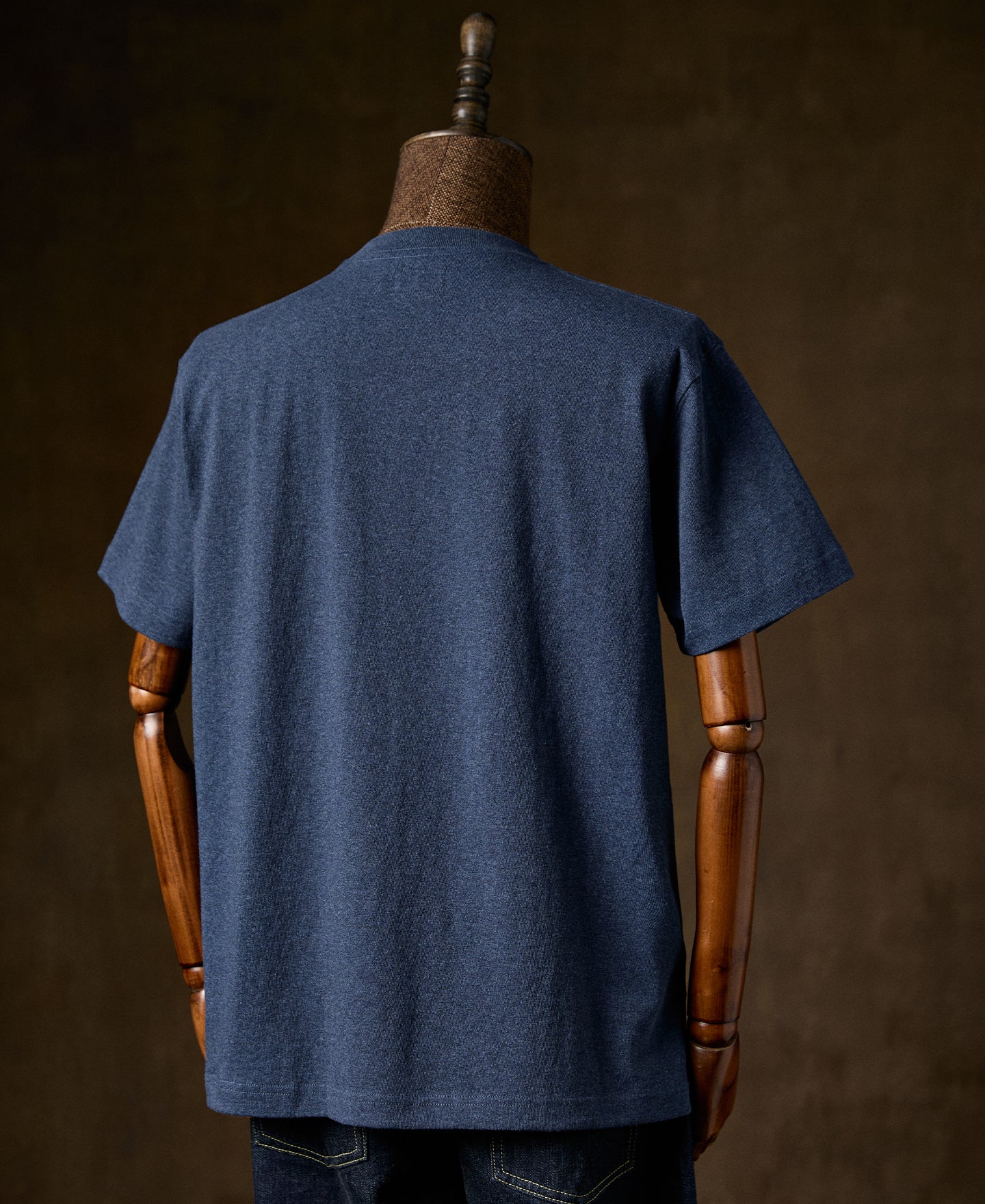 9 oz Cotton Tubular T-Shirt - Denim Blue - Image 4