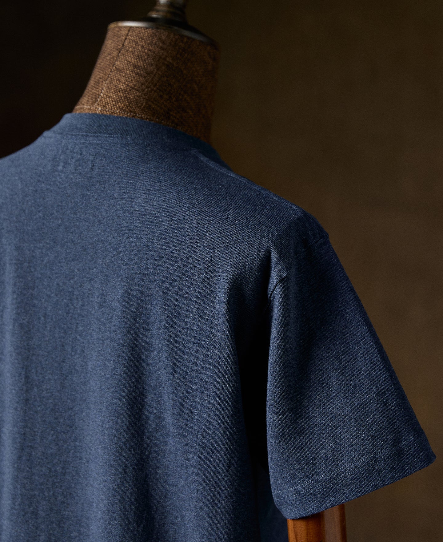 9 oz Cotton Tubular T-Shirt - Denim Blue - Image 5