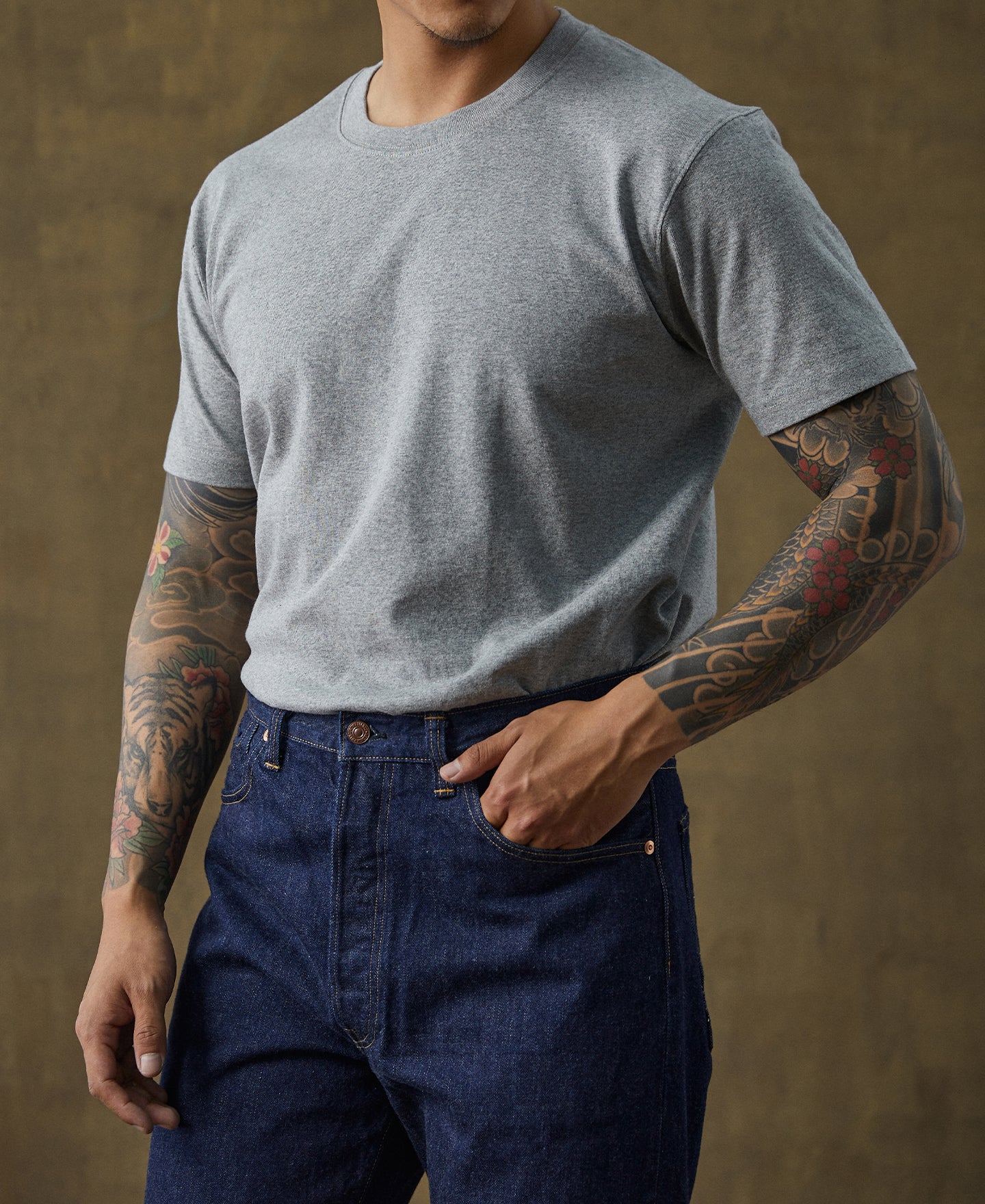 9 oz Cotton Tubular T-Shirt - Gray - Image 3