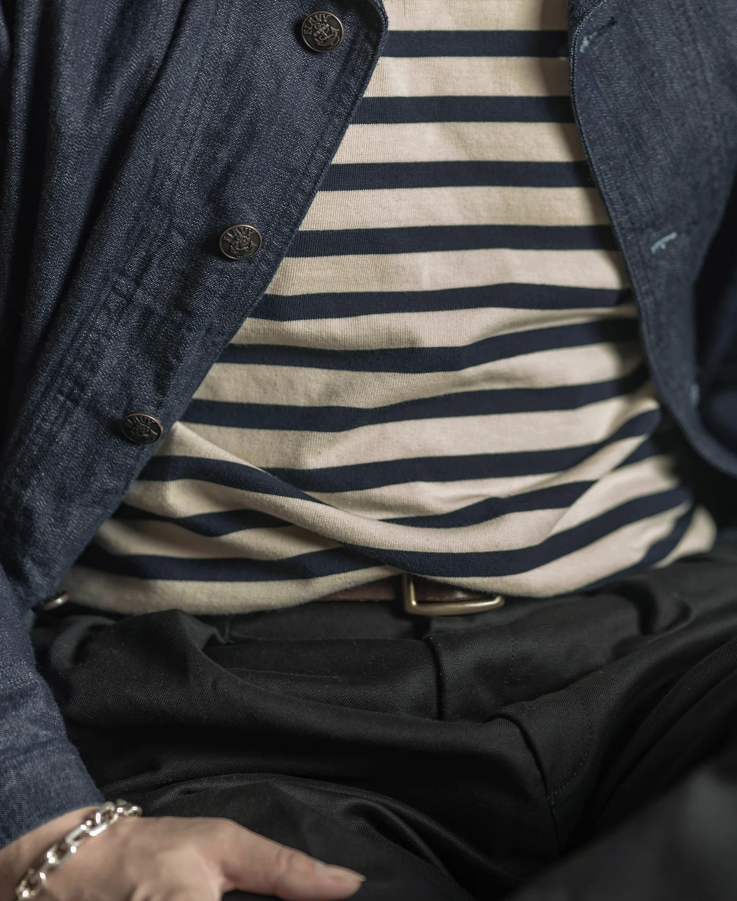 Breton Stripe Long Sleeve T-Shirt - Image 6