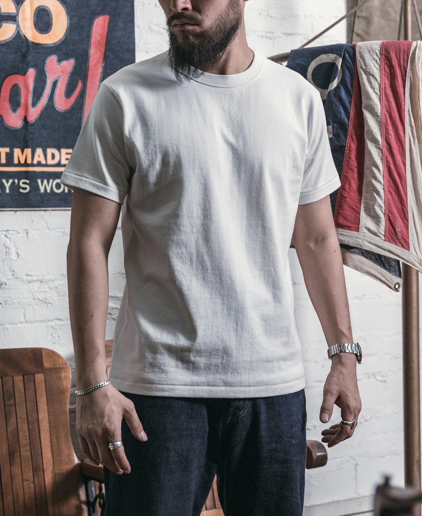 Loopwheel Tubular Athletic T-Shirt - White - Image 4