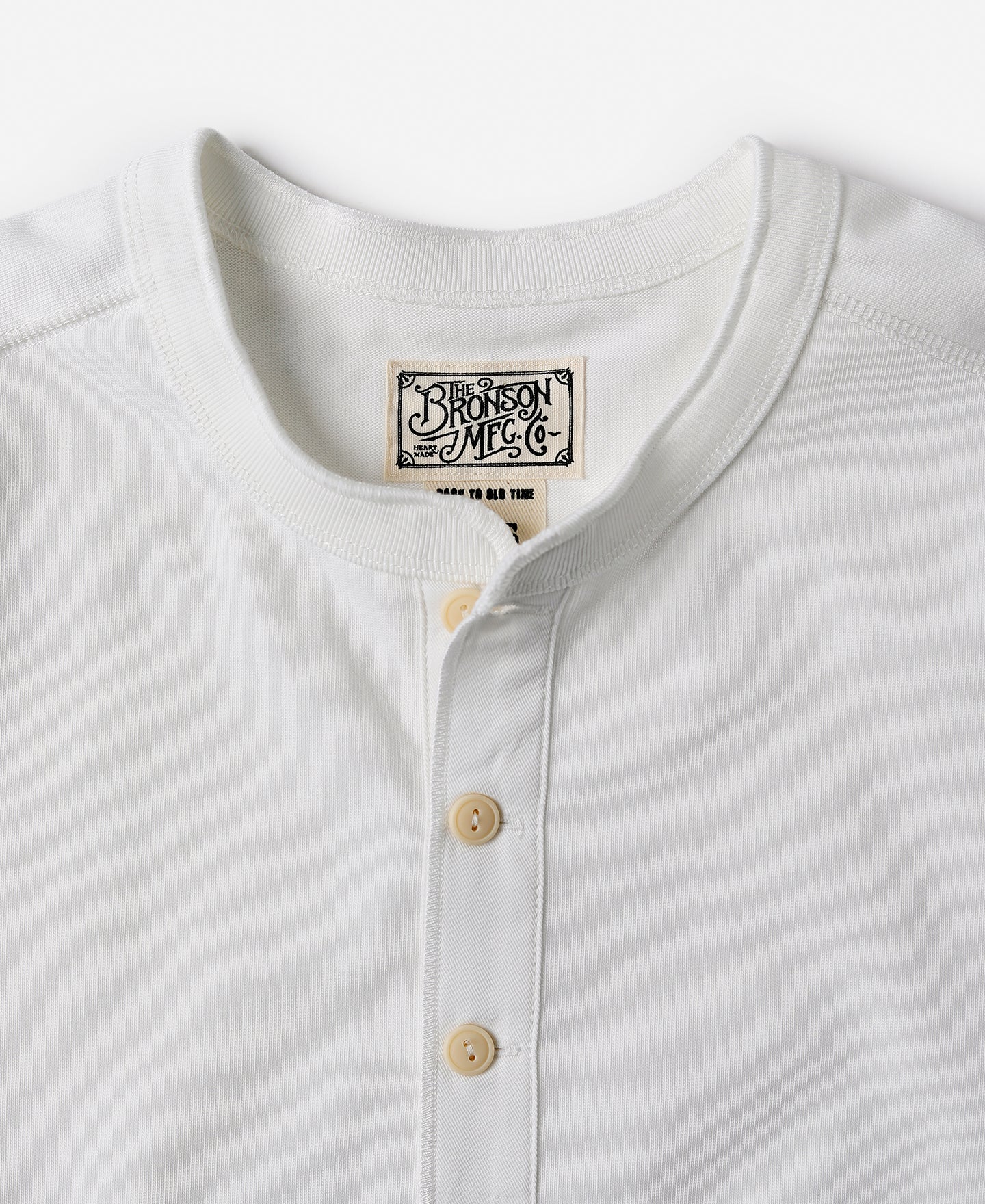Vintage Long Sleeve Henley Shirt - White - Image 7