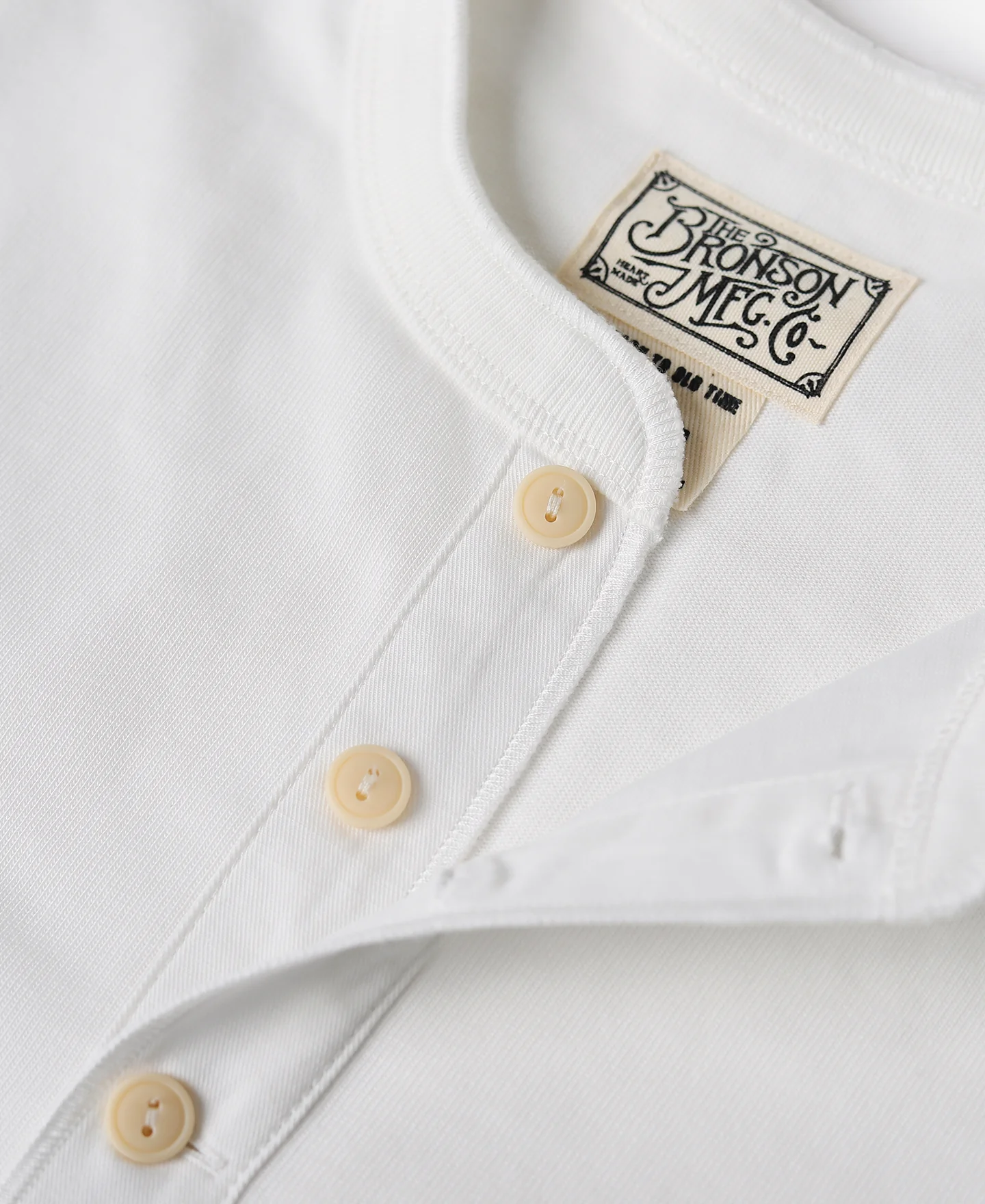 Vintage Long Sleeve Henley Shirt - White - Image 9