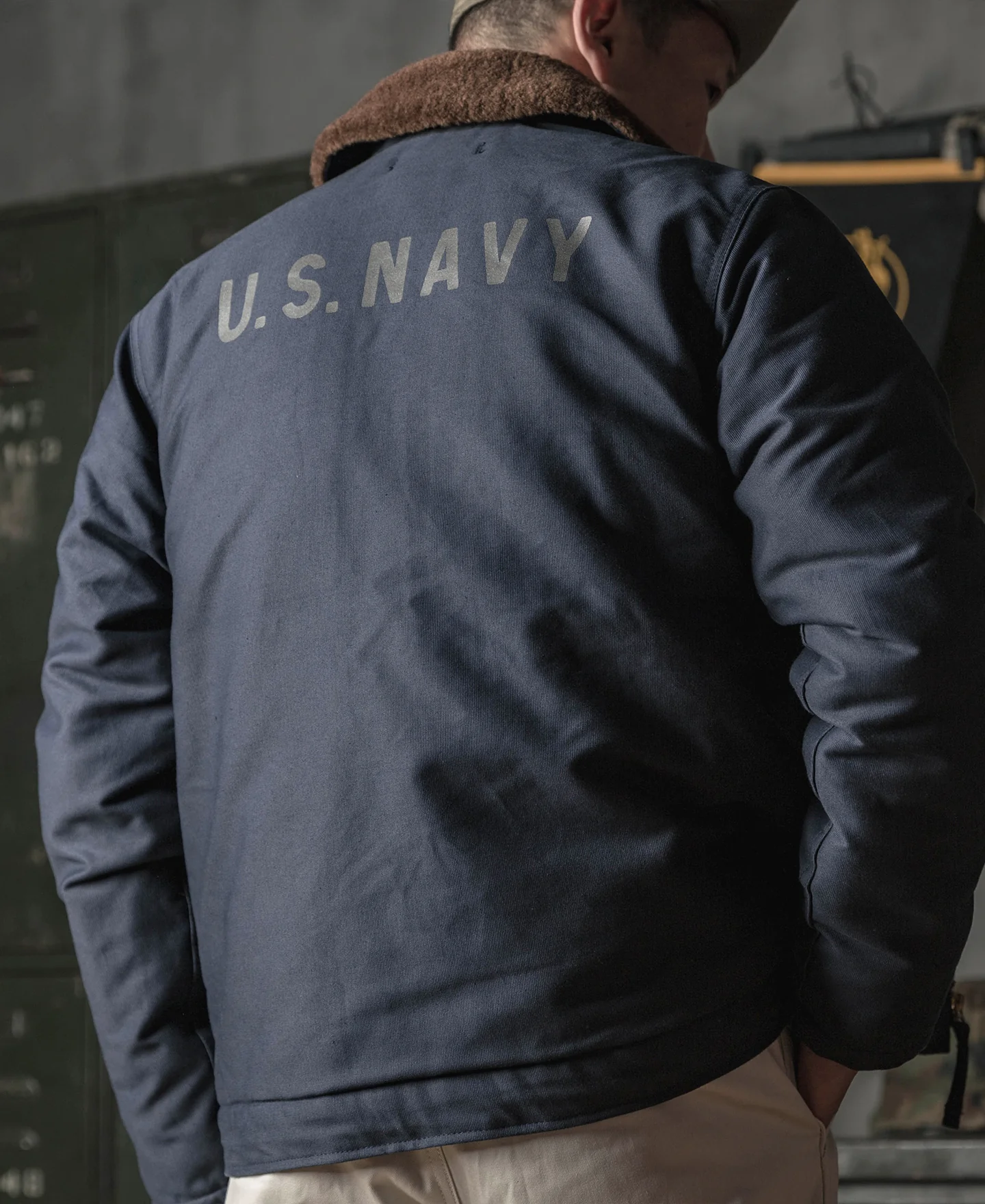 1943 USN 1st Type N-1 Deck Jacket - Navy/ Stencil - Image 5