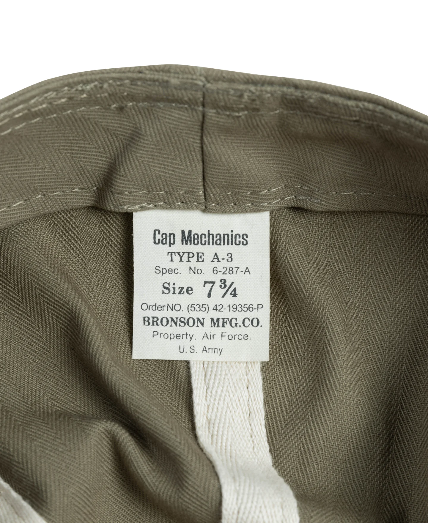 WWII USAAF Type A-3 Cap - Olive - Image 13