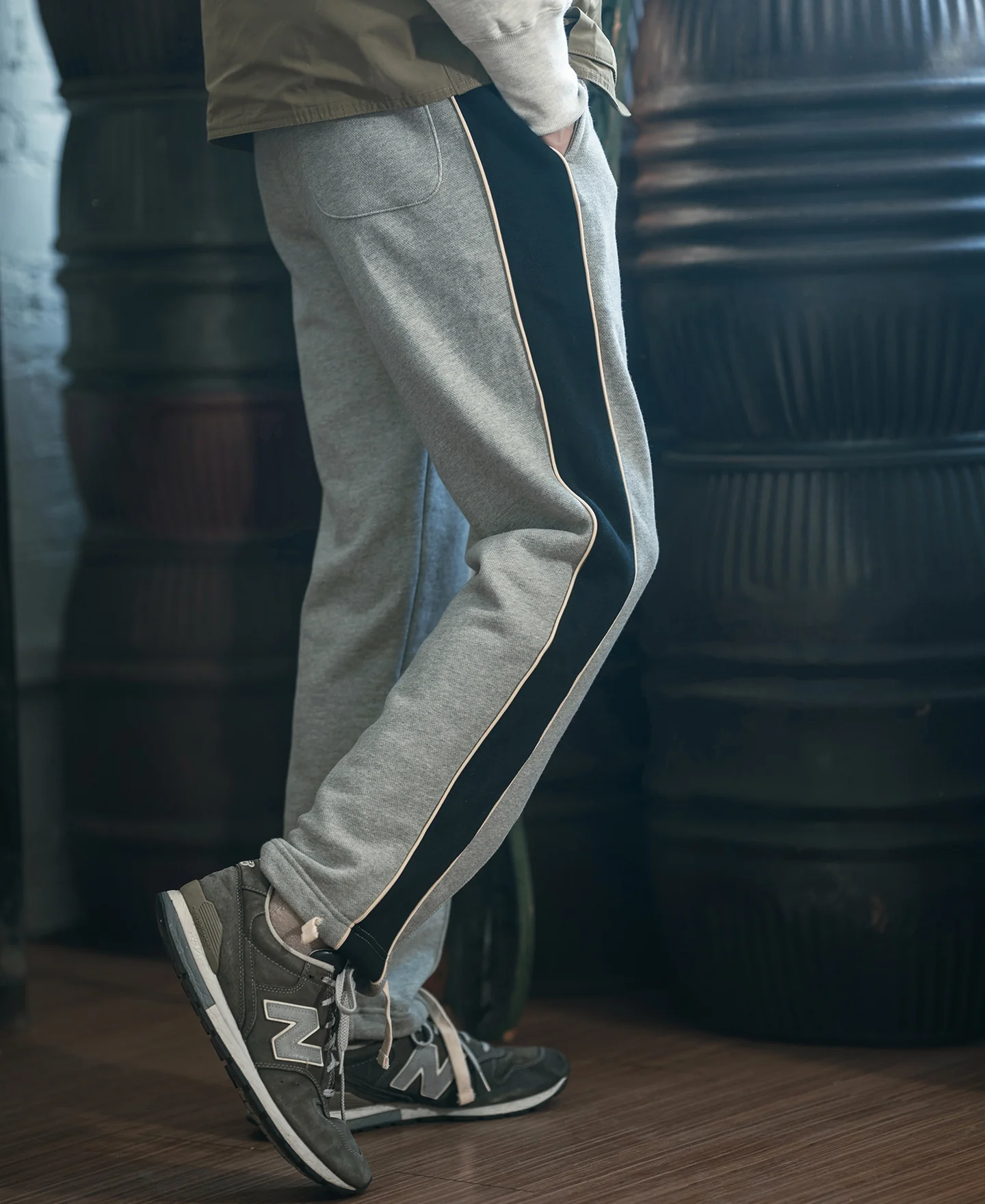 Classic Straight-Leg Striped Logo-Embroidered Cotton-Terry Sweatpants - Gray - Image 4