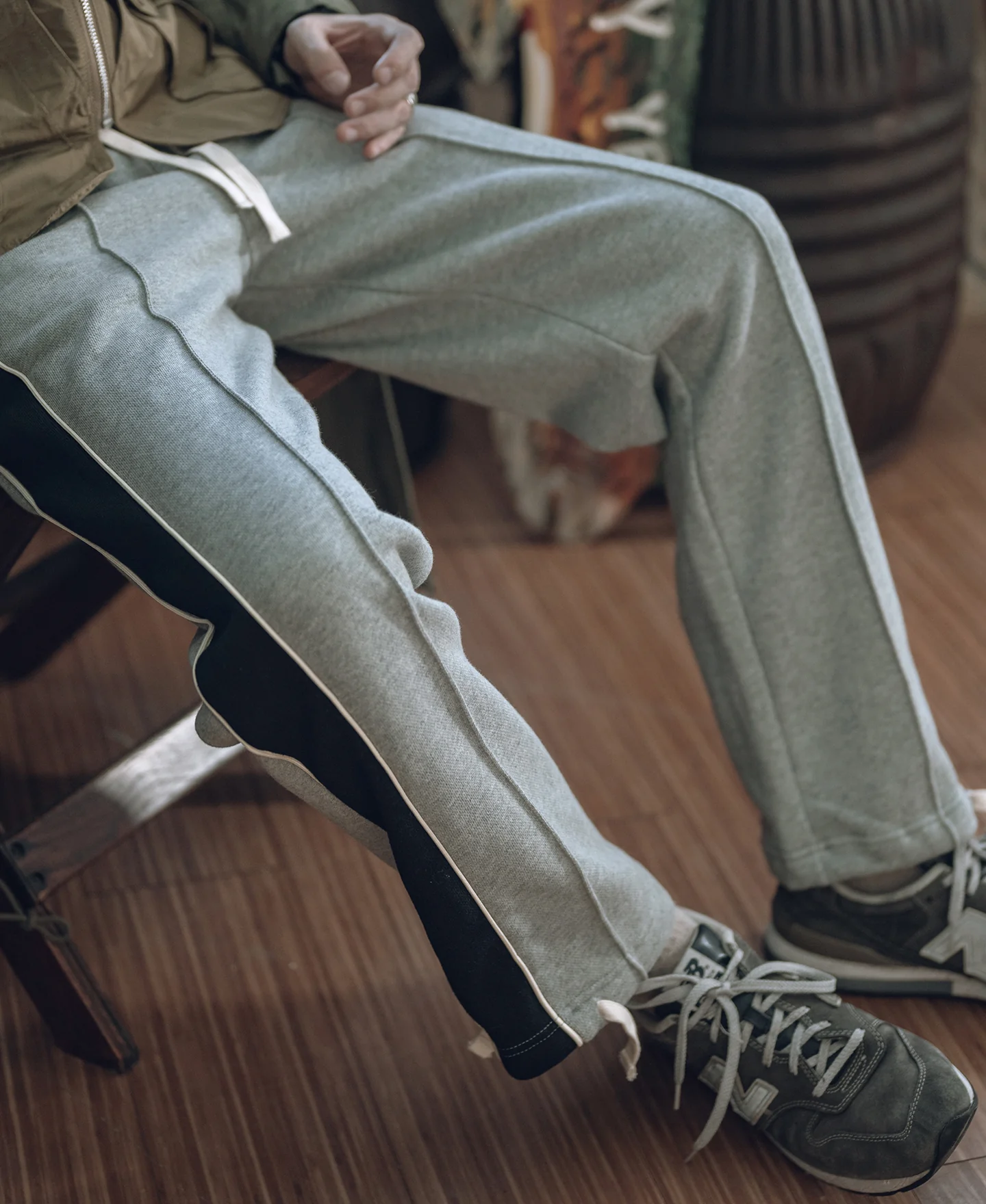 Classic Straight-Leg Striped Logo-Embroidered Cotton-Terry Sweatpants - Gray - Image 5