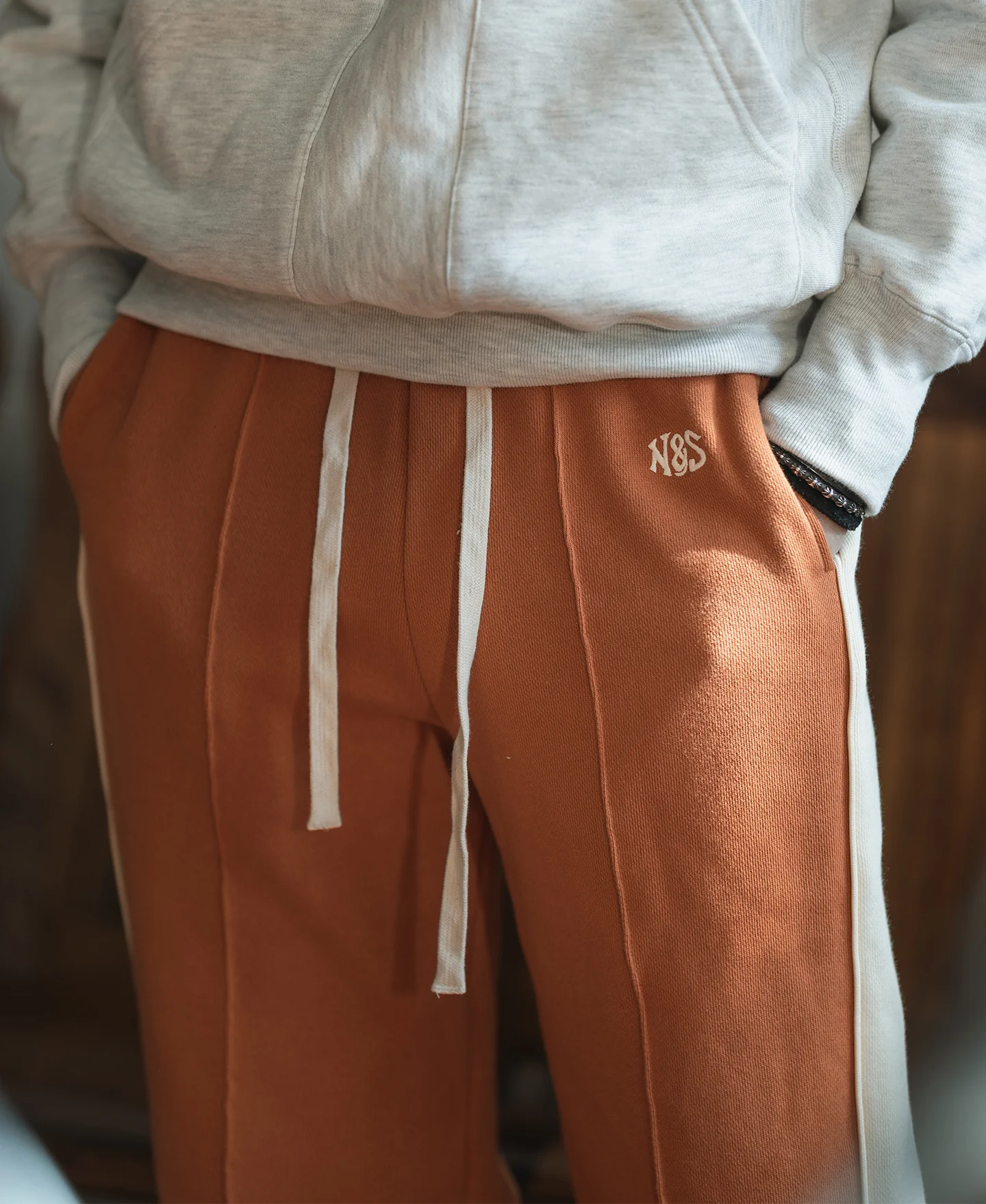 Classic Straight-Leg Striped Logo-Embroidered Cotton-Terry Sweatpants - Orange - Image 7