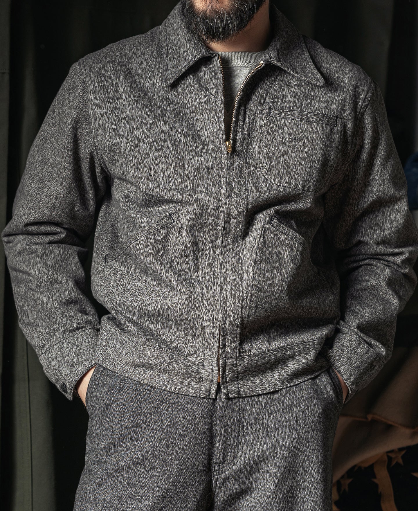 Covert Salt & Pepper Cossack Jacket - Image 4