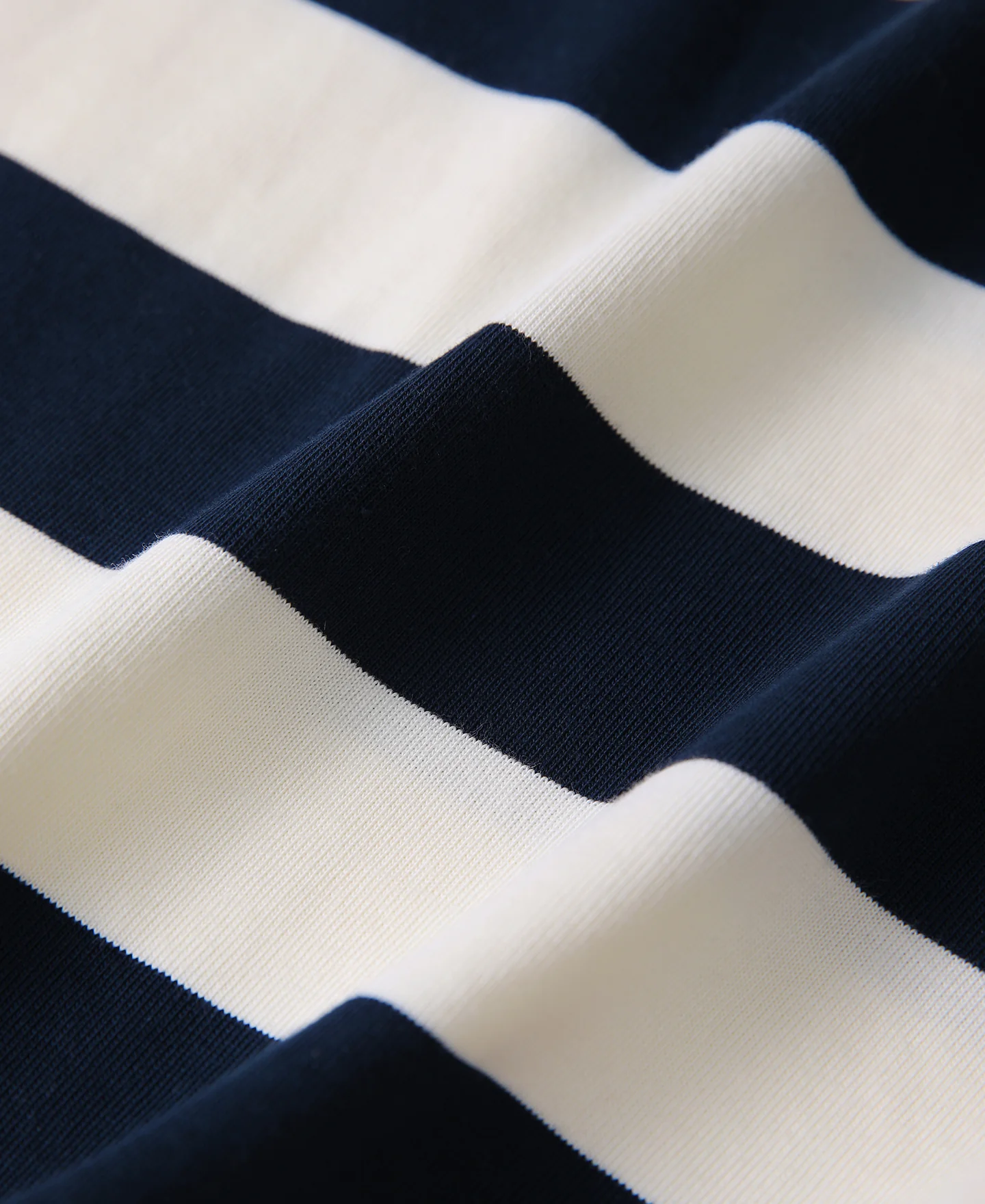 Heavyweight Cotton Wide Striped T-Shirt - Blue/White - Image 12
