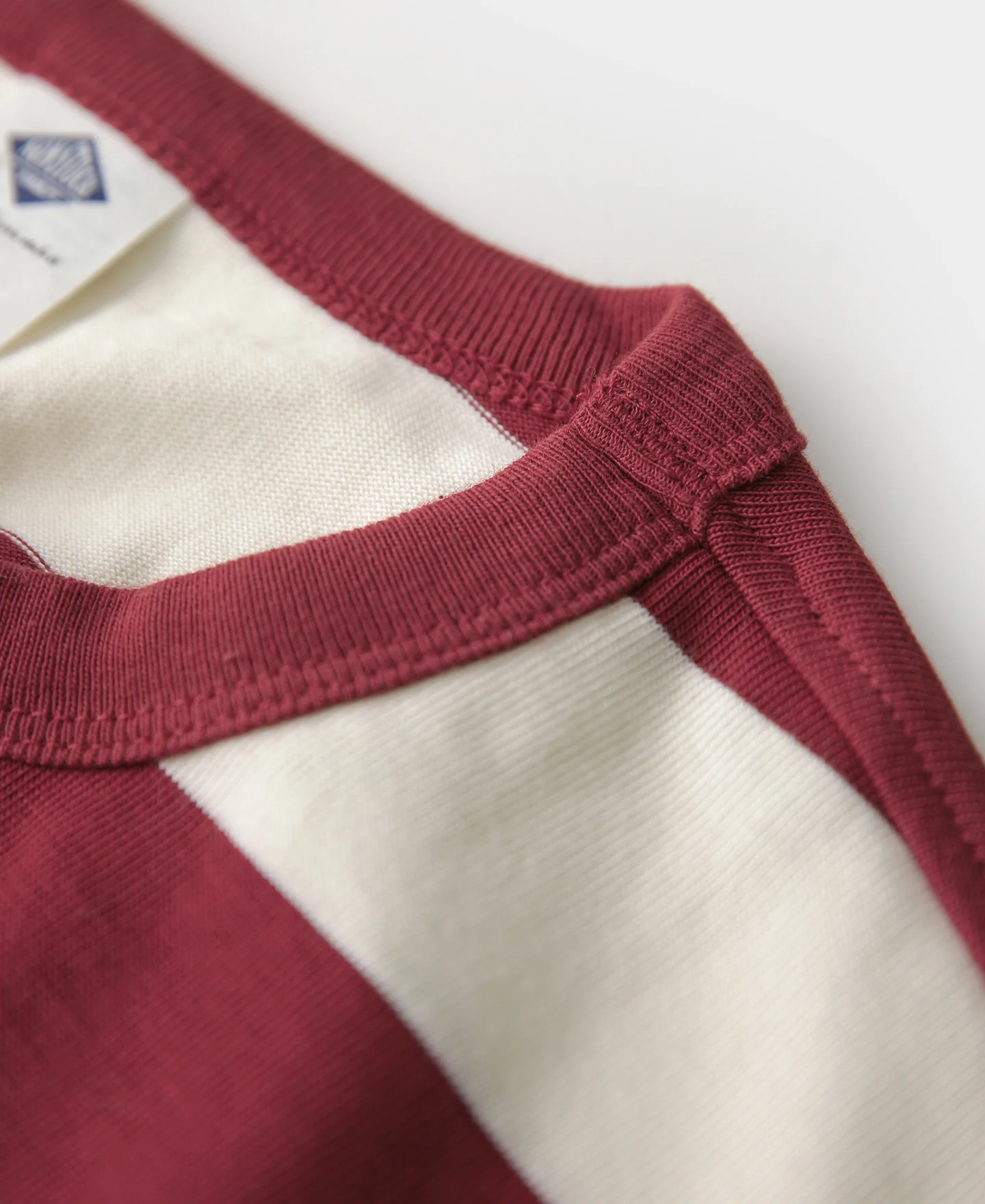 Heavyweight Cotton Wide Striped T-Shirt - Red/Apricot - Image 10