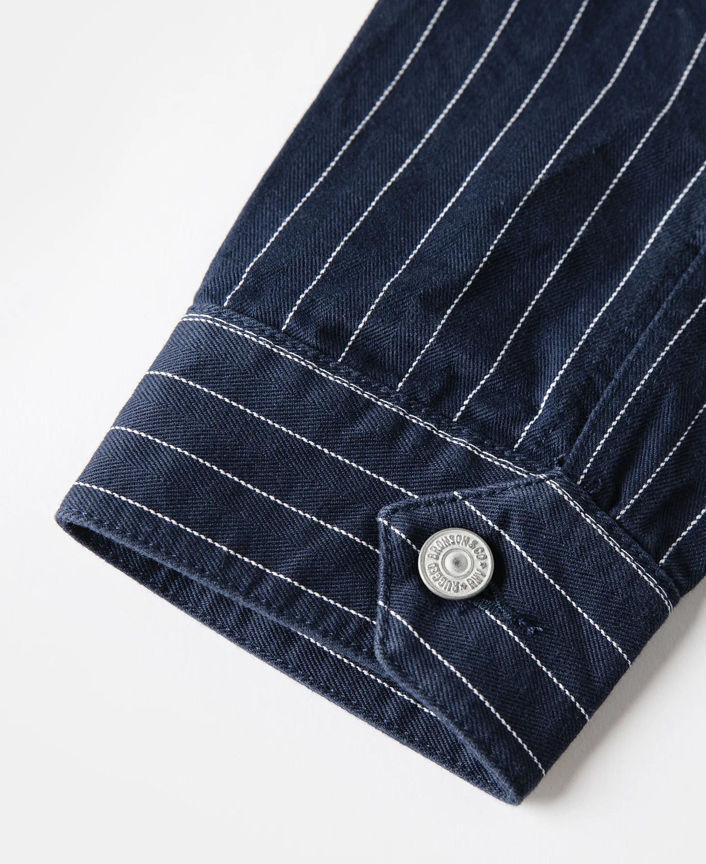 Lot 954 1950s Motorcycle Mechanic Stripe Chore Coat - Navy - Image 15