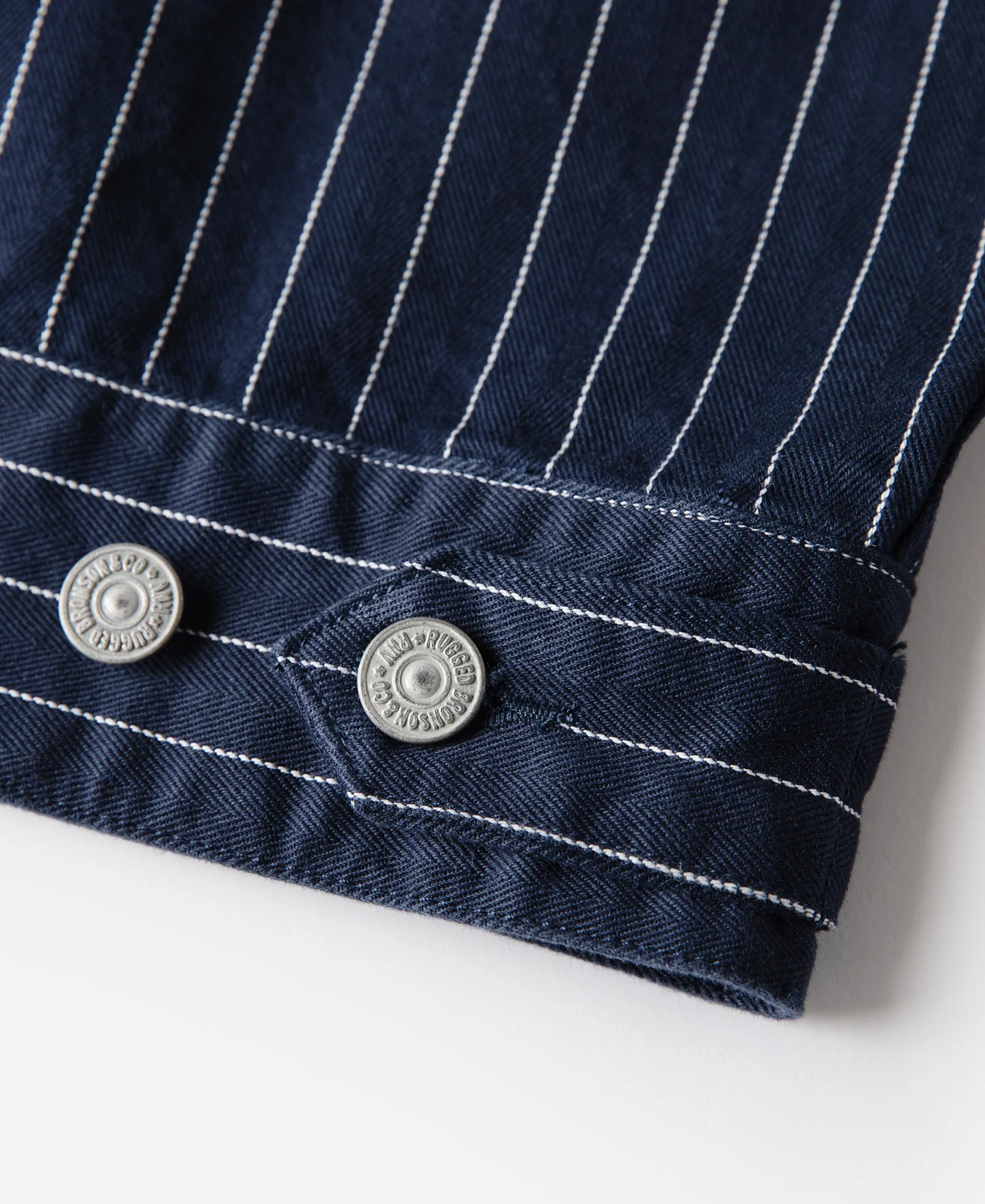 Lot 954 1950s Motorcycle Mechanic Stripe Chore Coat - Navy - Image 16