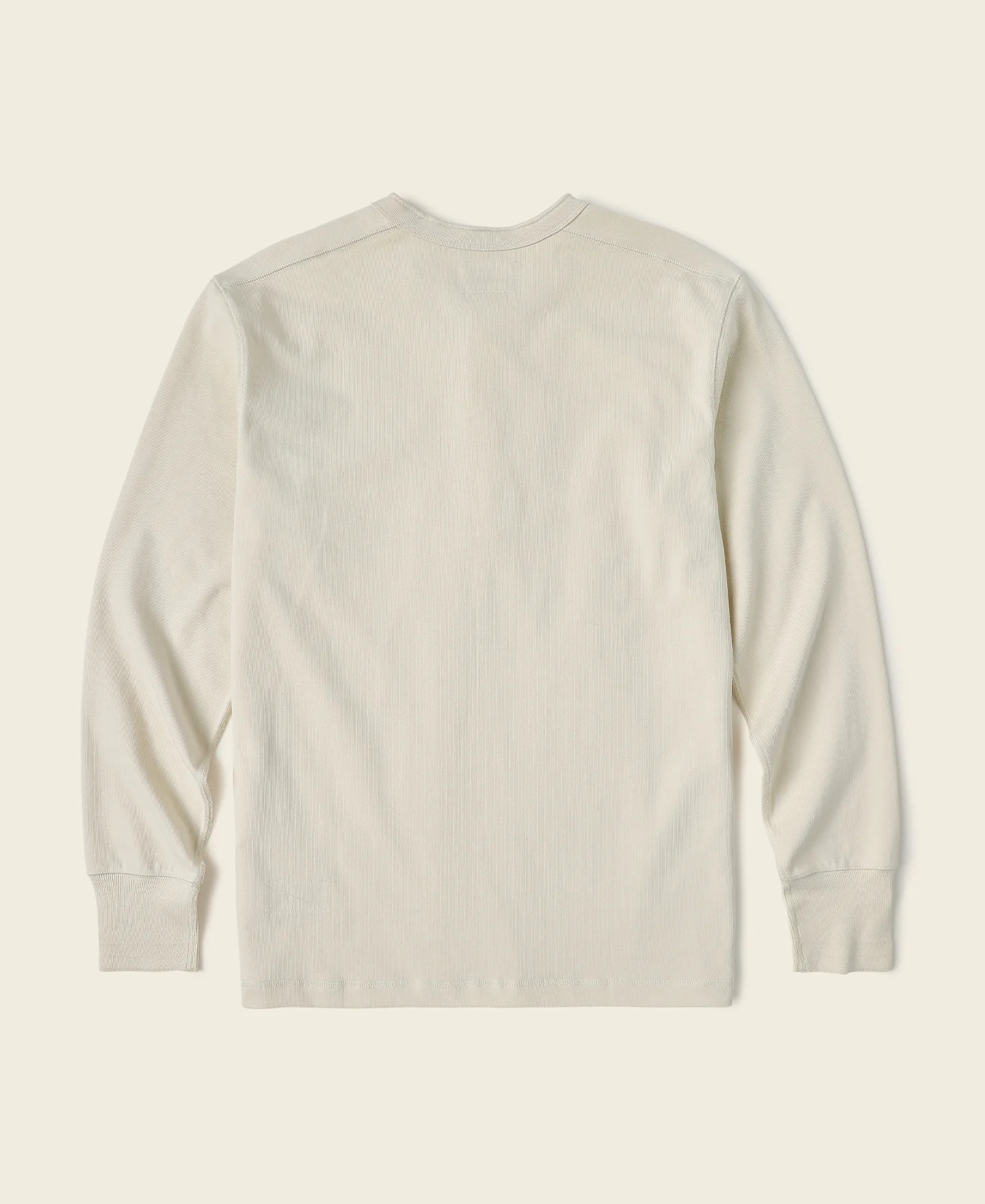Vintage Long Sleeve Henley Shirt - Apricot - Image 2