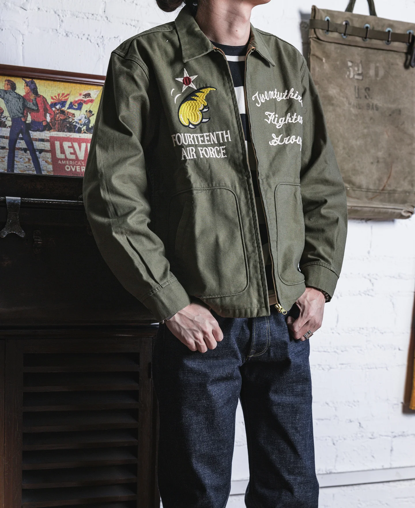 USAAF 14th Air Force Flying Tigers Embroidery Jacket - Image 3