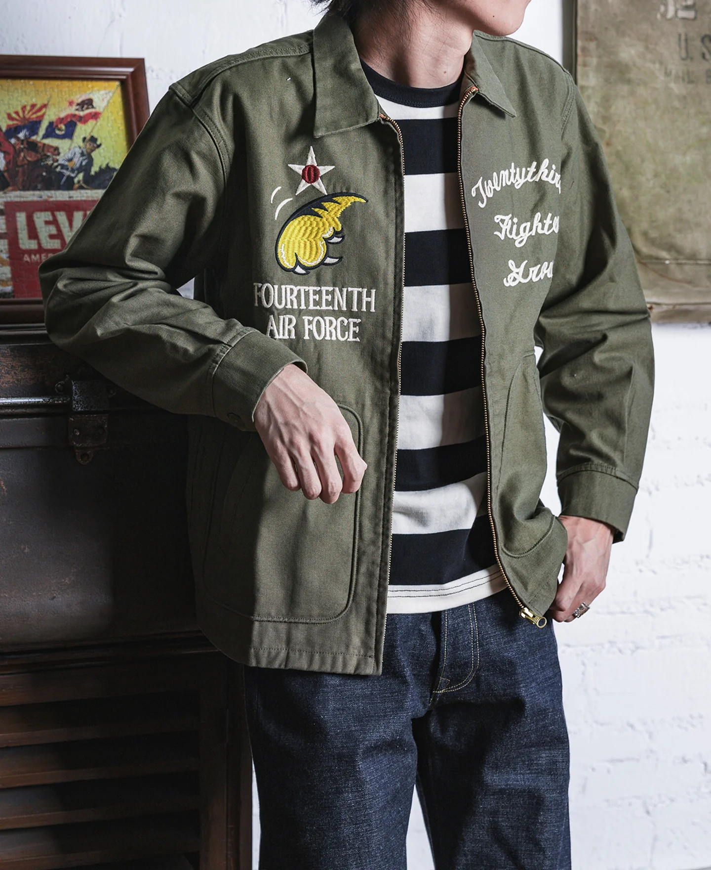 USAAF 14th Air Force Flying Tigers Embroidery Jacket - Image 5