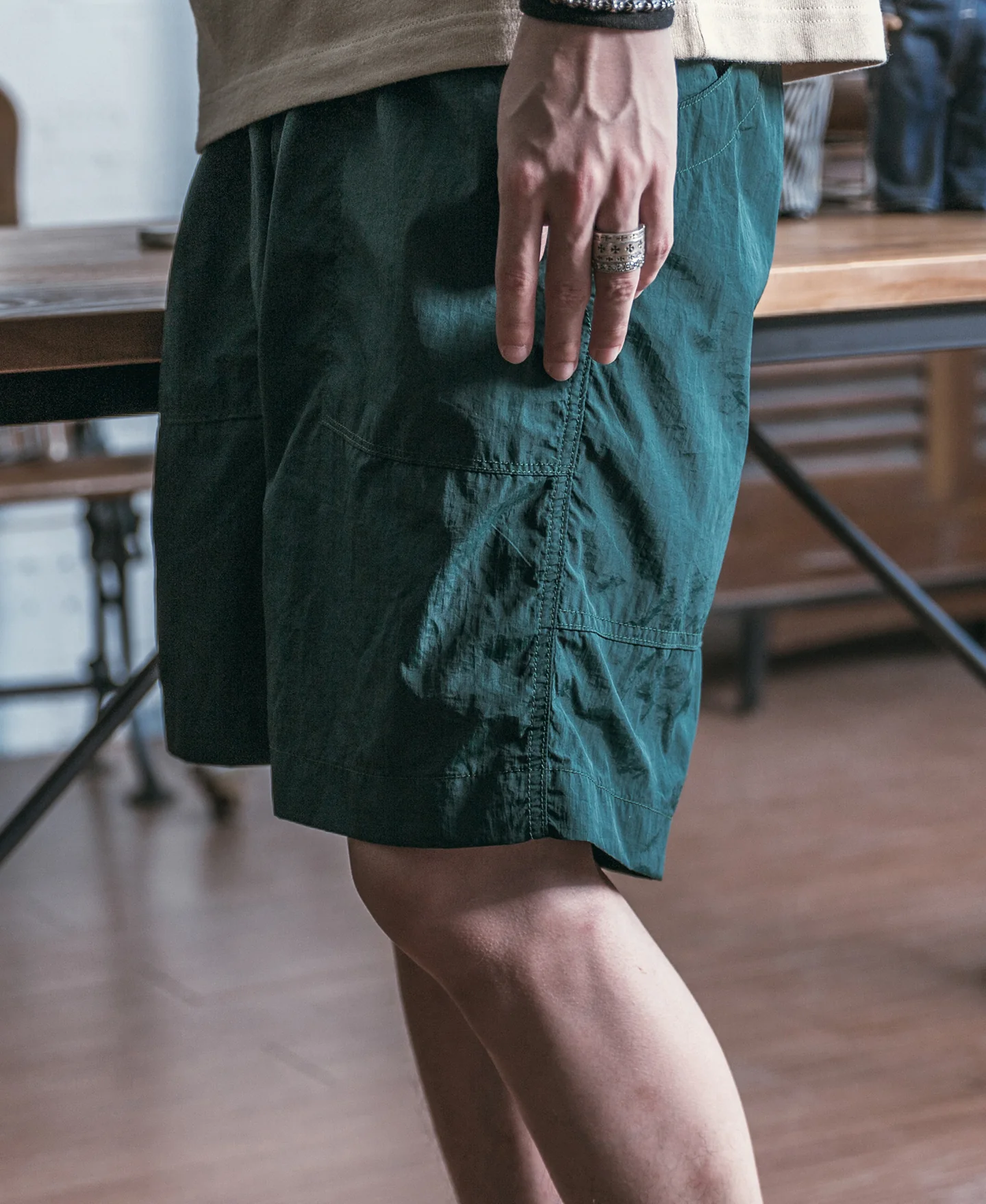 Nylon Climbers' Shorts - Green - Image 7