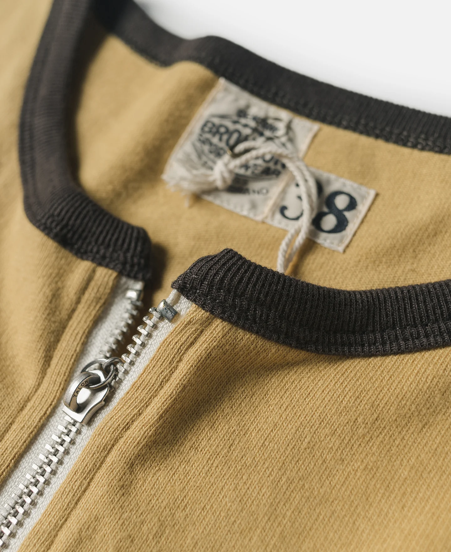 Quarter-Zip Rider Printed Raglan Sleeve T-Shirt - Yellow - Image 3