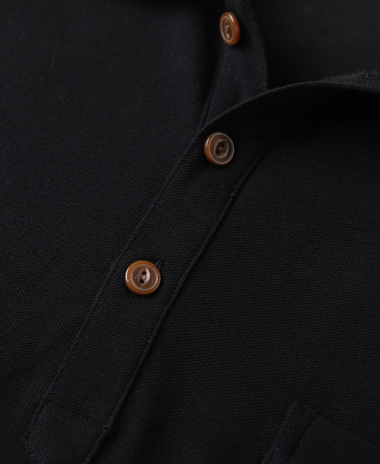 Raglan Sleeve Cotton-Piqué Polo Shirt - Black - Image 7