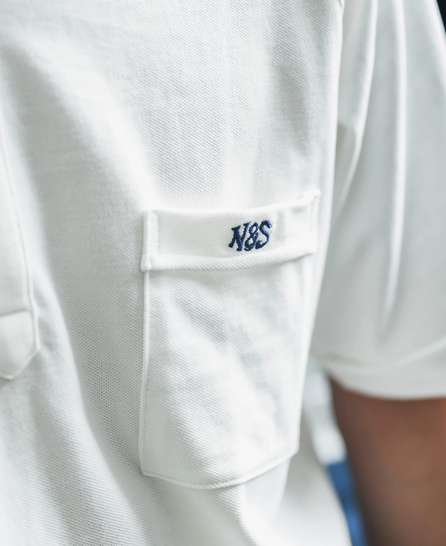 Raglan Sleeve Cotton-Piqué Polo Shirt - White - Image 5