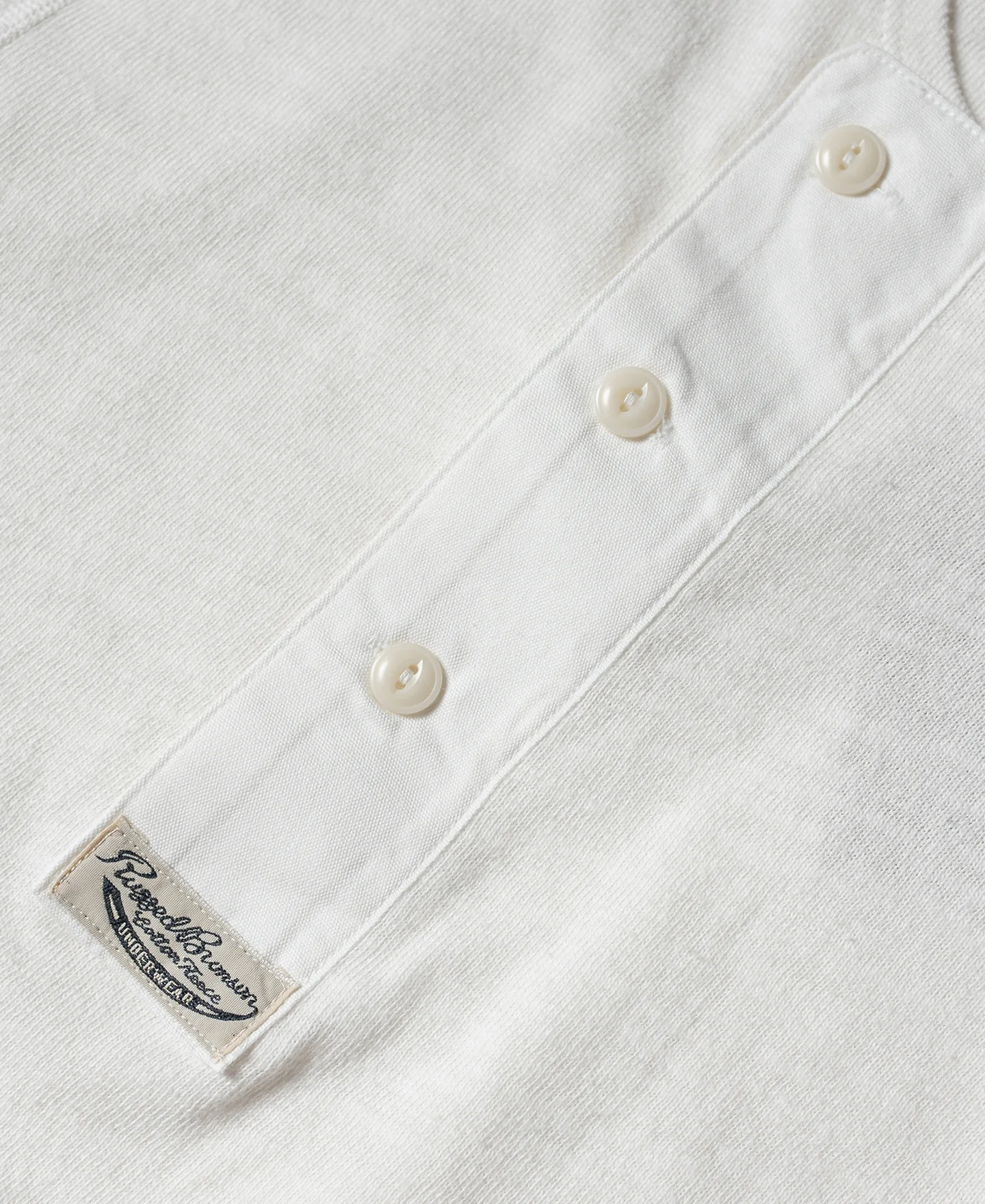 Side Closing Short Sleeve Henley T-Shirt - White - Image 7