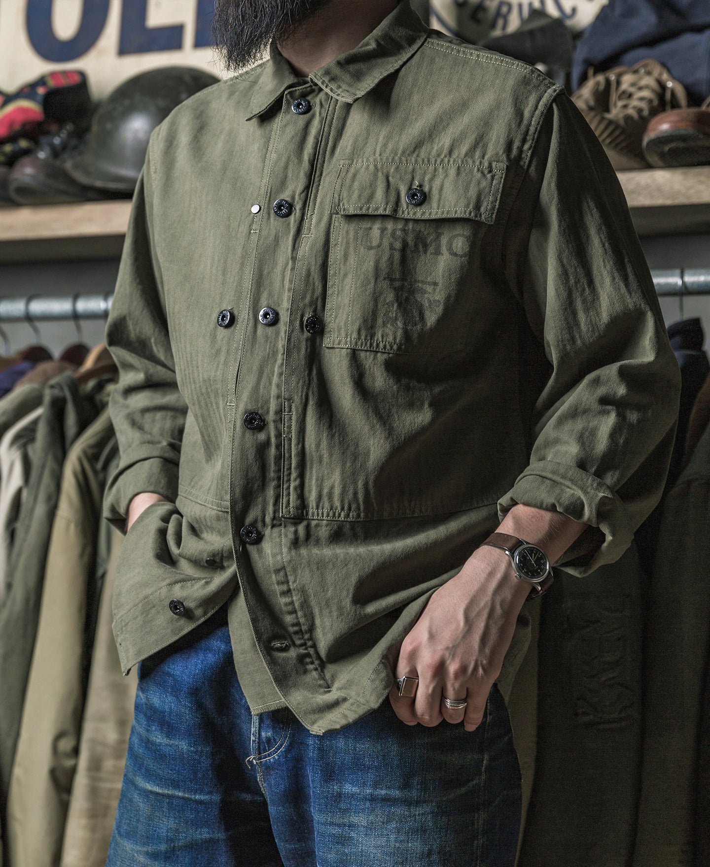 USMC P-44 HBT Utility Jacket - Image 4